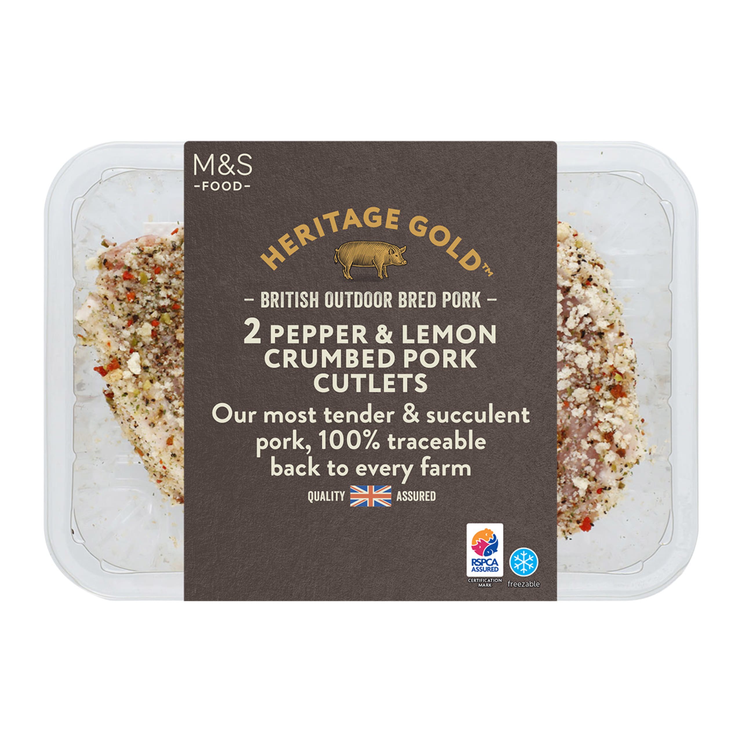 British Heritage Pepper and Lemon Crumb Pork Cutlets 1 of 1