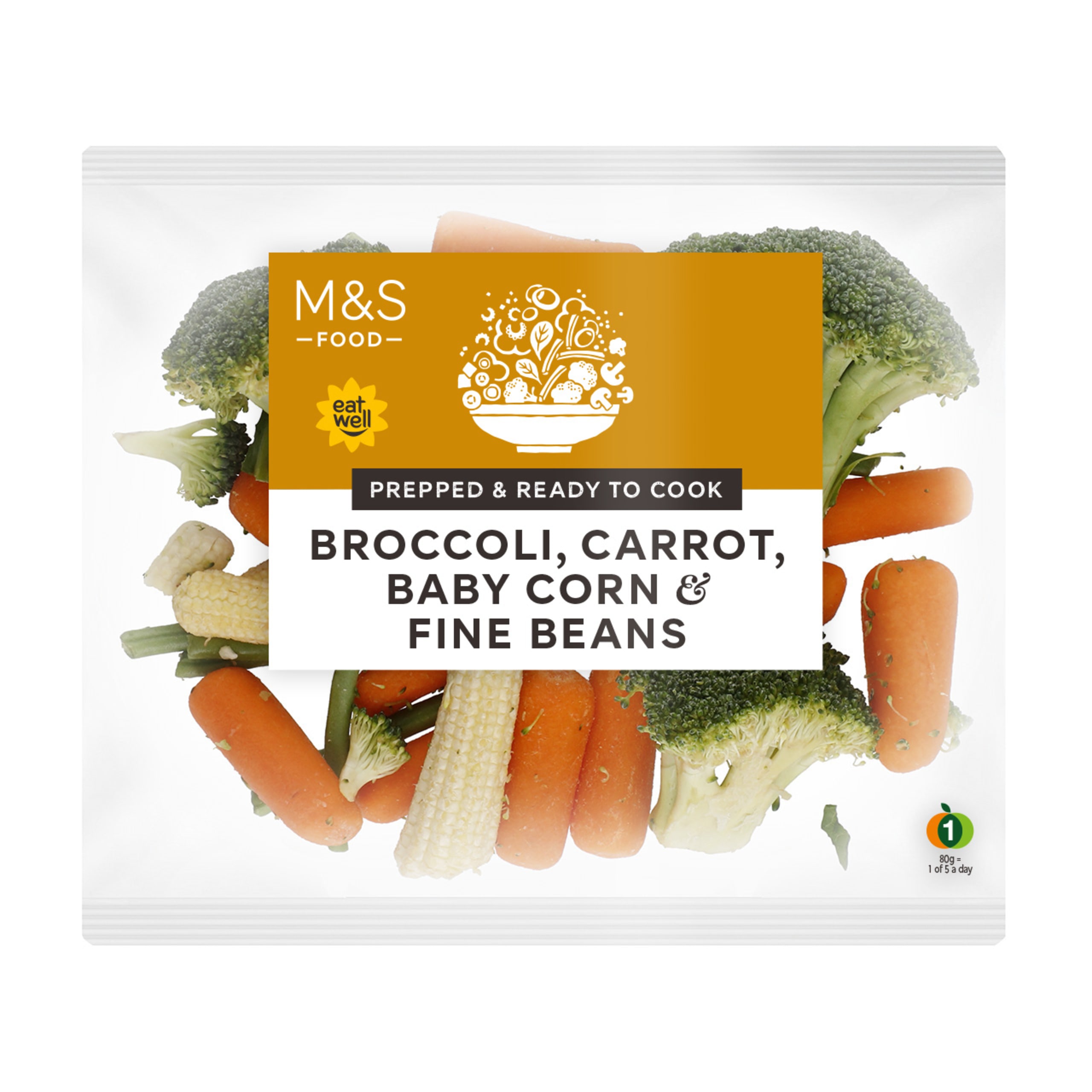 Broccoli, Carrot, Baby Corn and Fine Beans 1 of 1