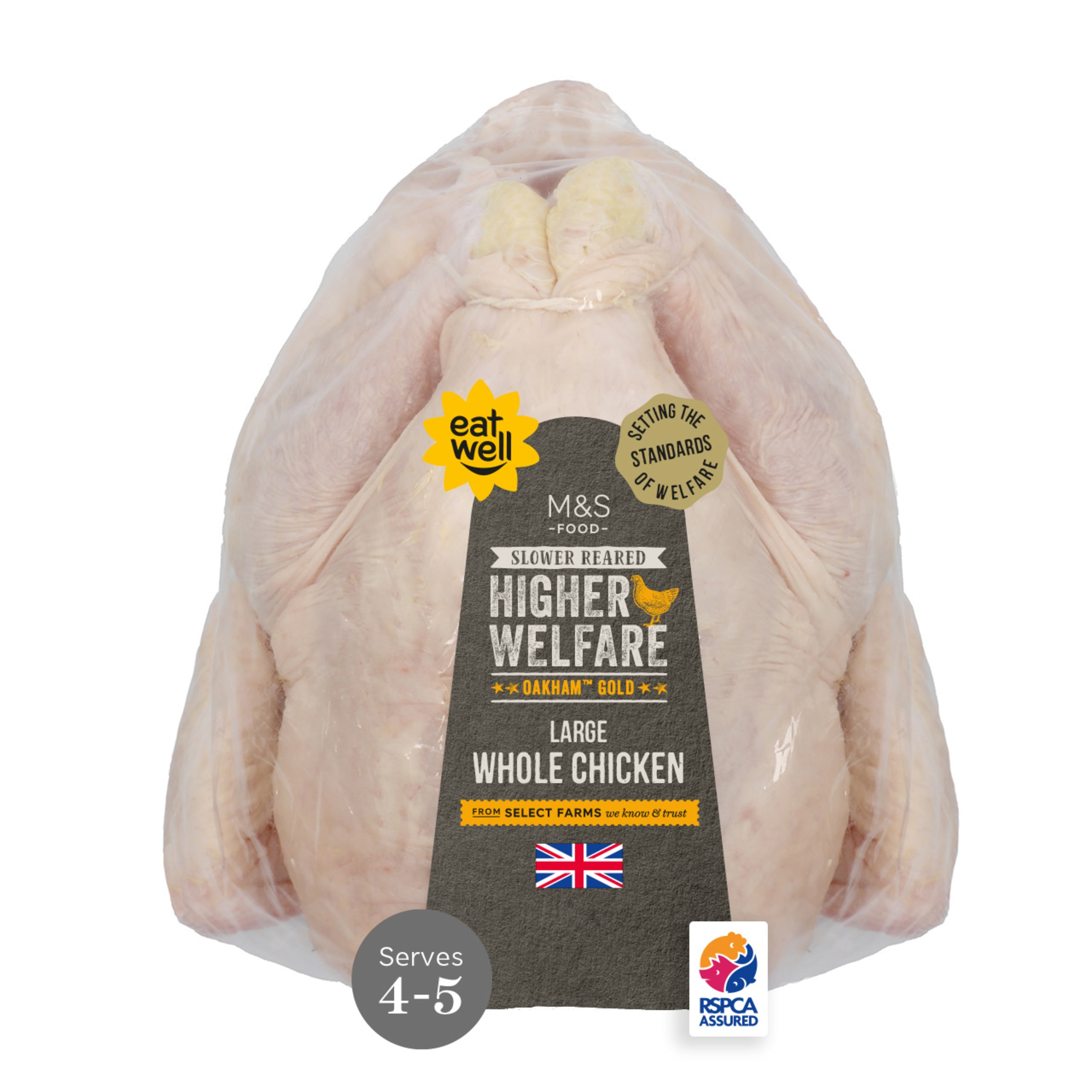 Slower Reared Higher Welfare Oakham Gold Whole Chicken 1 of 1