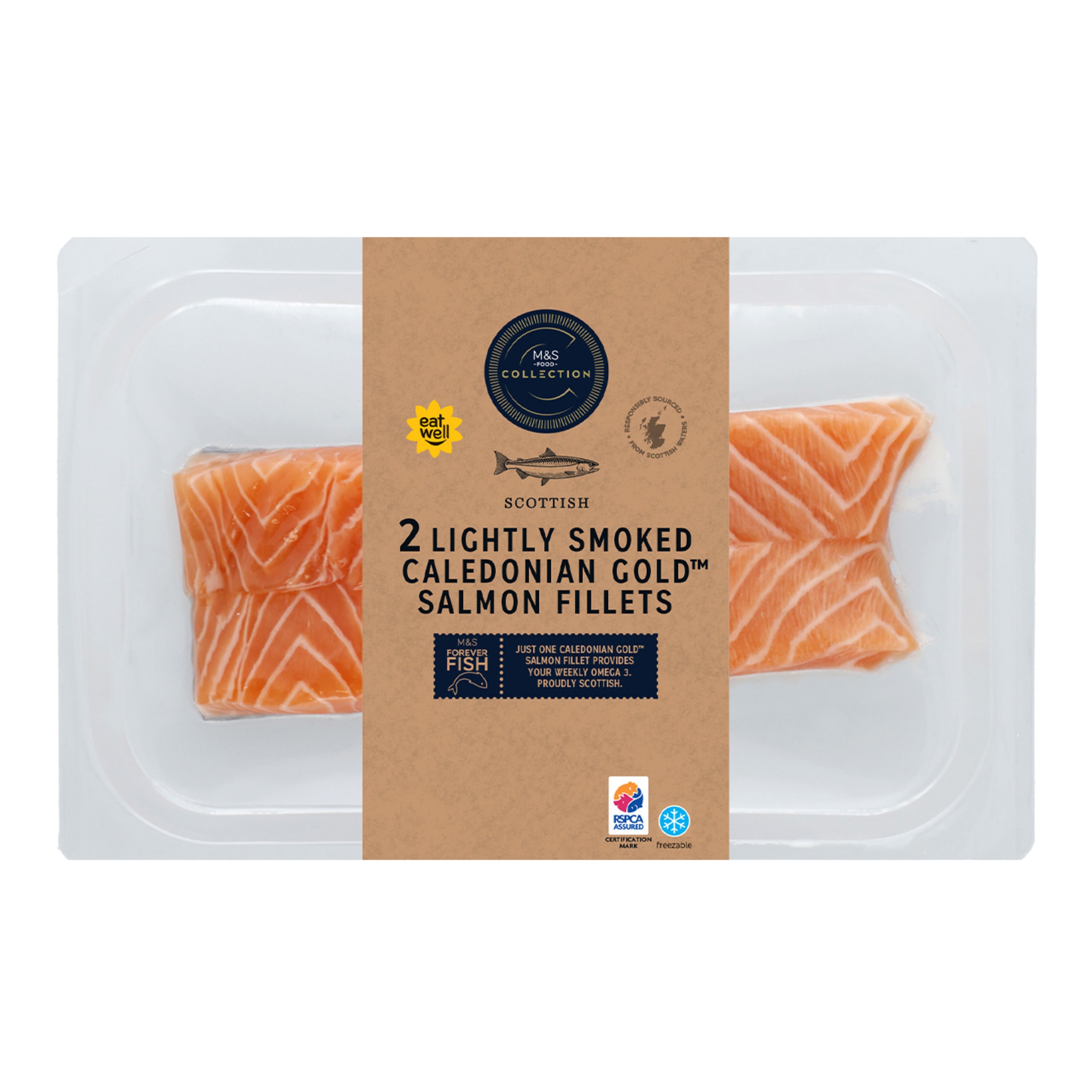 Lightly Smoked Caledonian Gold Salmon Fillets 1 of 3