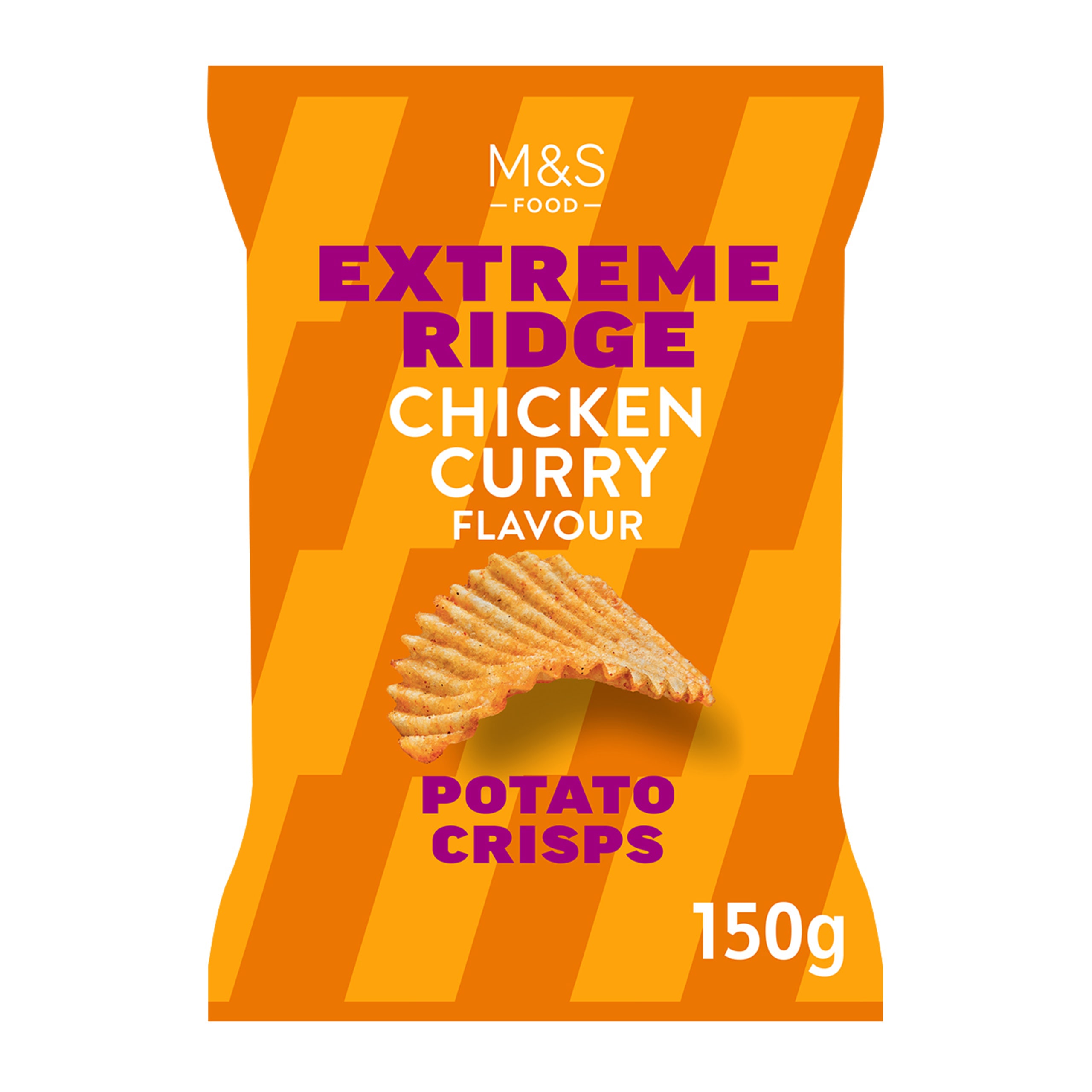 Extreme Ridge Chicken Curry Flavour Potato Crisps 1 of 1