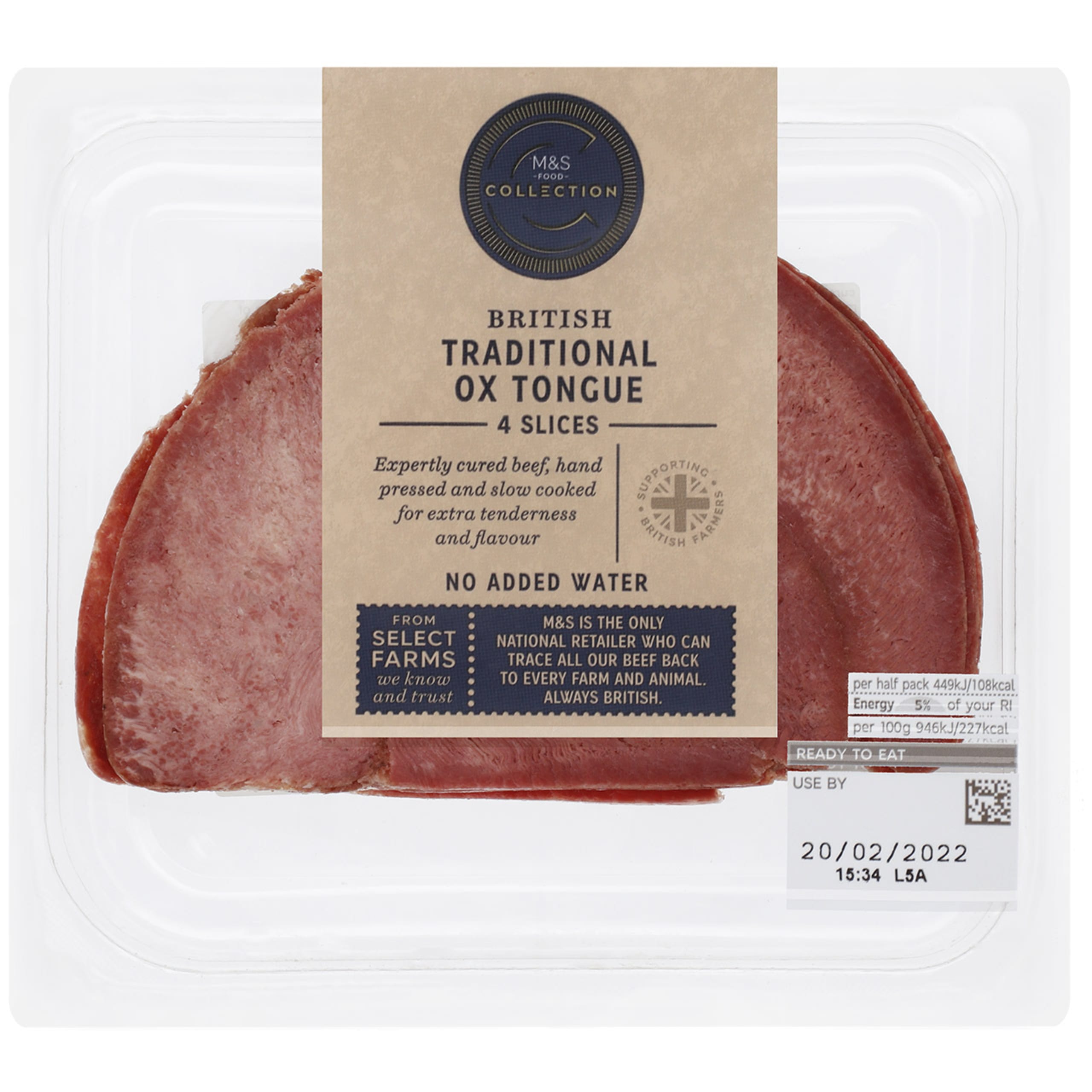 British Traditional Ox Tongue (4 Slices) 1 of 1