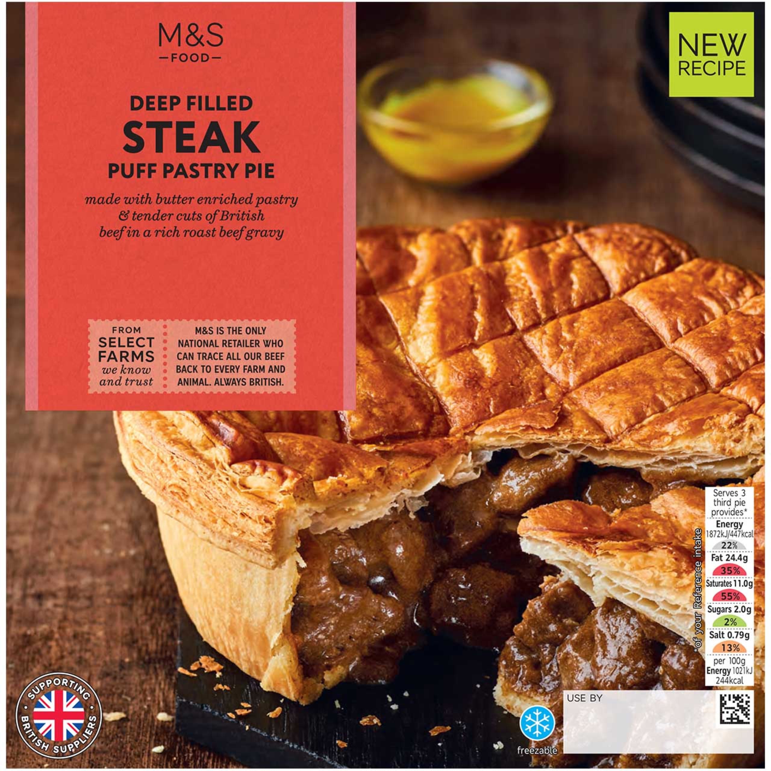 Deep Filled Steak Puff Pastry Pie 1 of 1