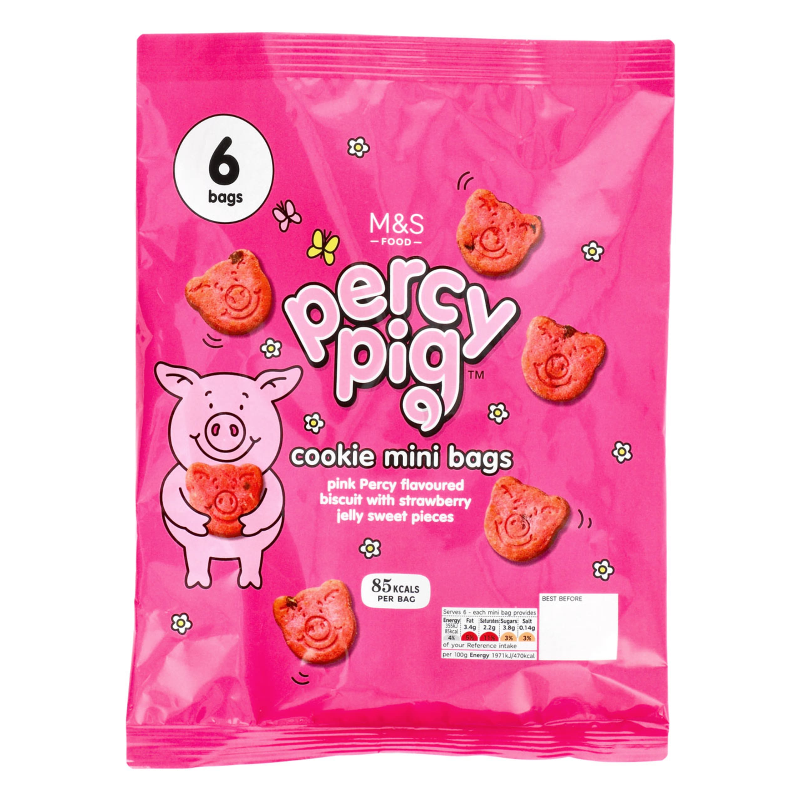 All Butter Mini Percy Pig Cookie Bags 1 of 2