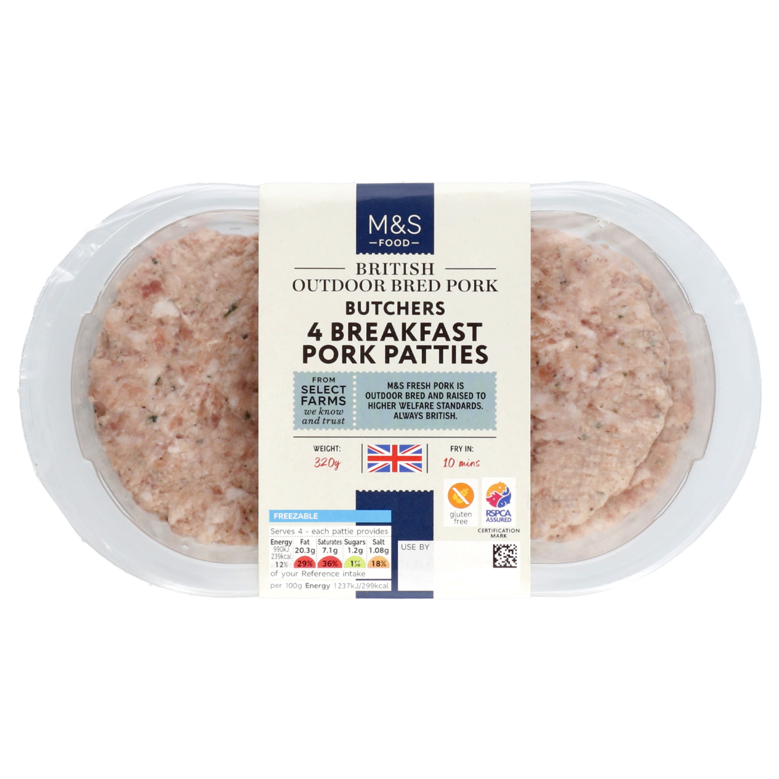 British Outdoor Bred Breakfast Pork Patties 1 of 1