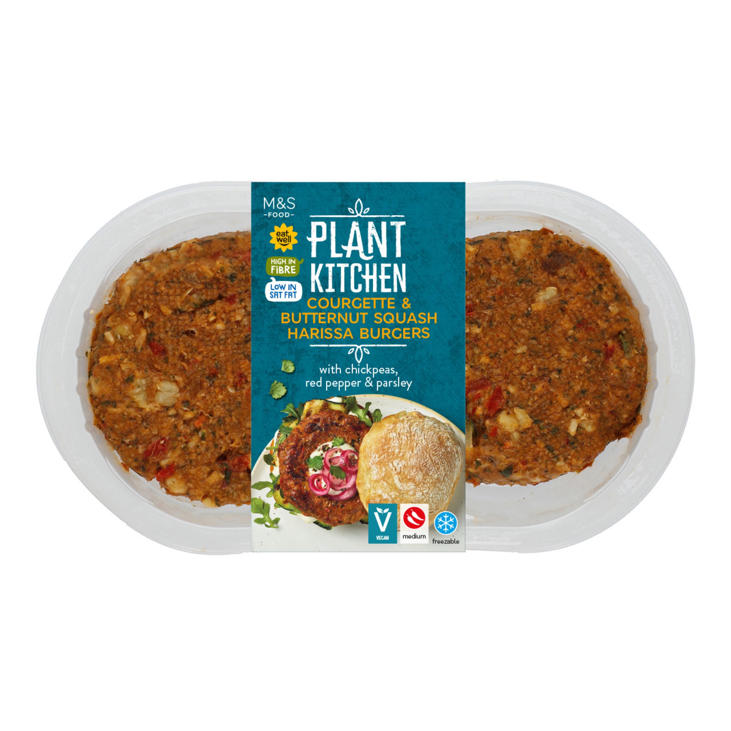 Plant Kitchen Courgette and Butternut Squash Harissa Burgers 1 of 1
