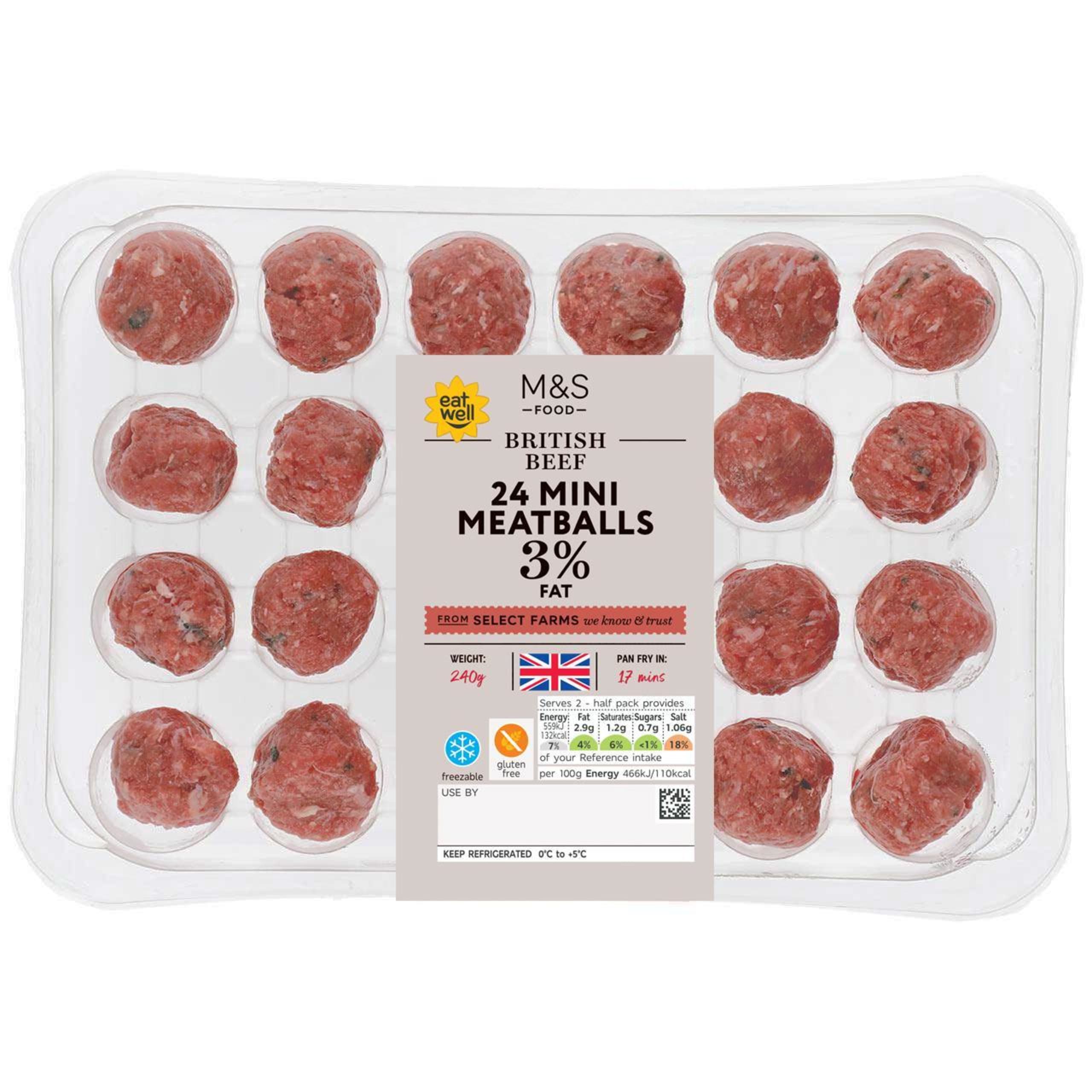 24 British Beef Mini Meatballs 1 of 1