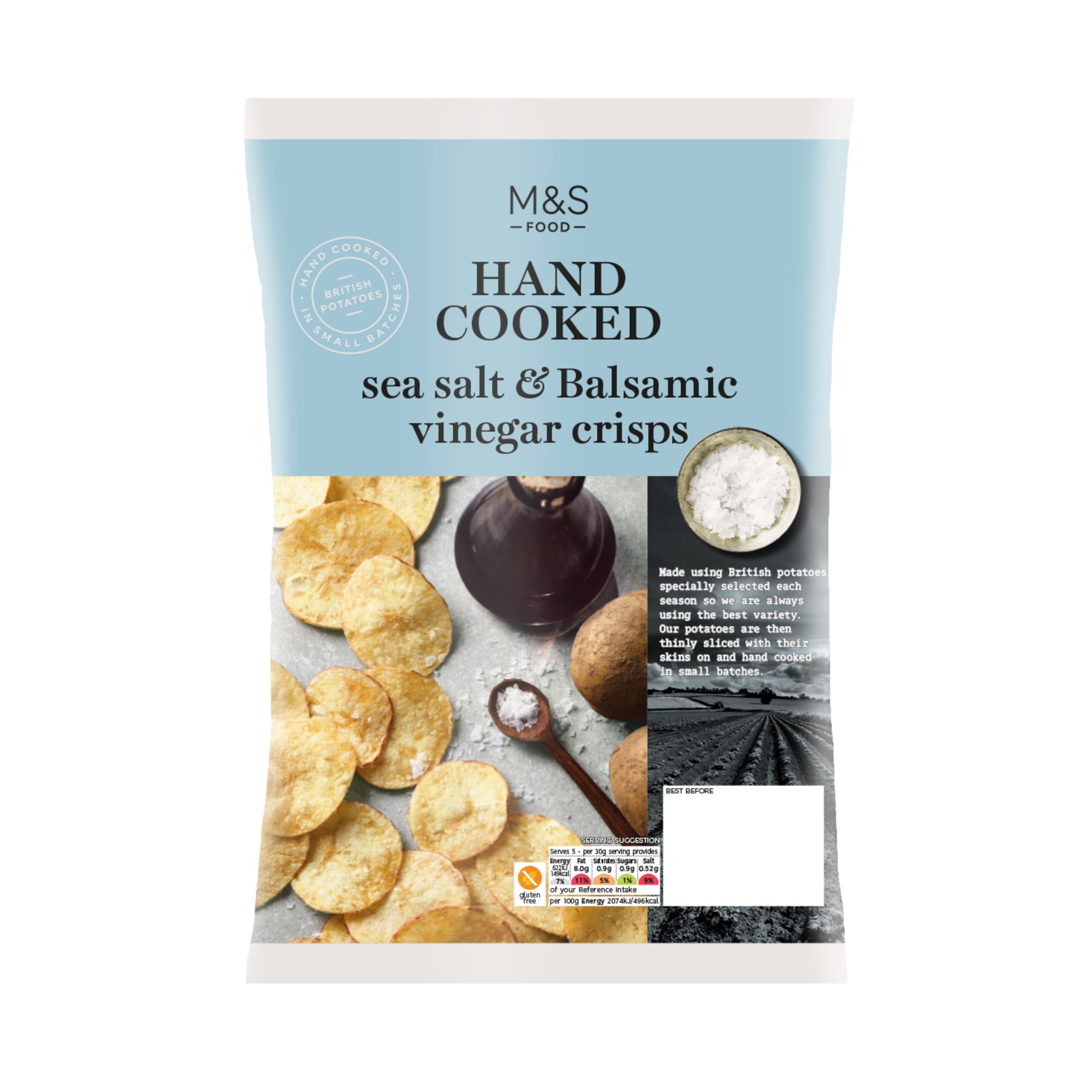 Hand Cooked Sea Salt & Balsamic Vinegar Crisps 1 of 1