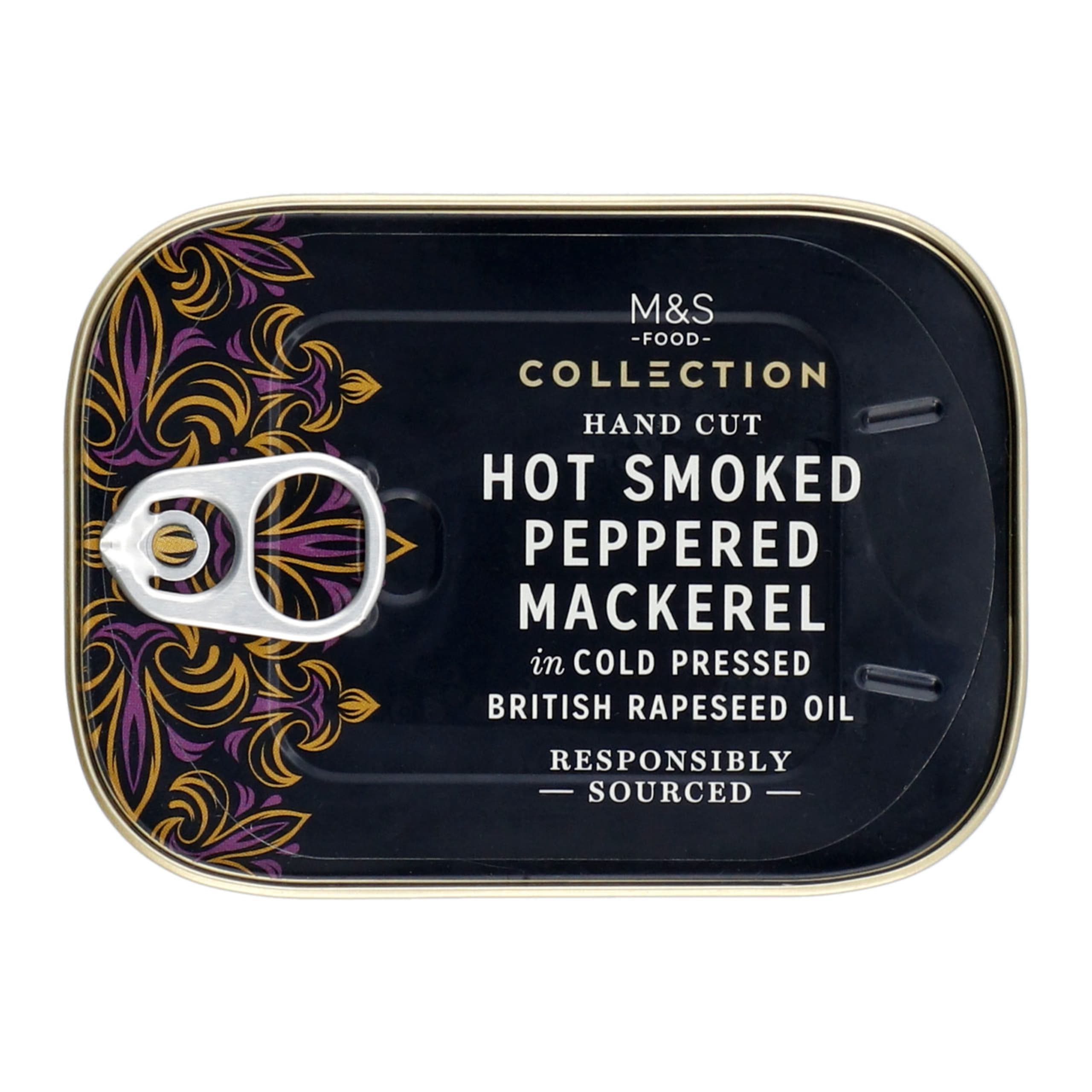 Hot Smoked Peppered Mackerel in Cold Pressed British Rapeseed Oil 1 of 1