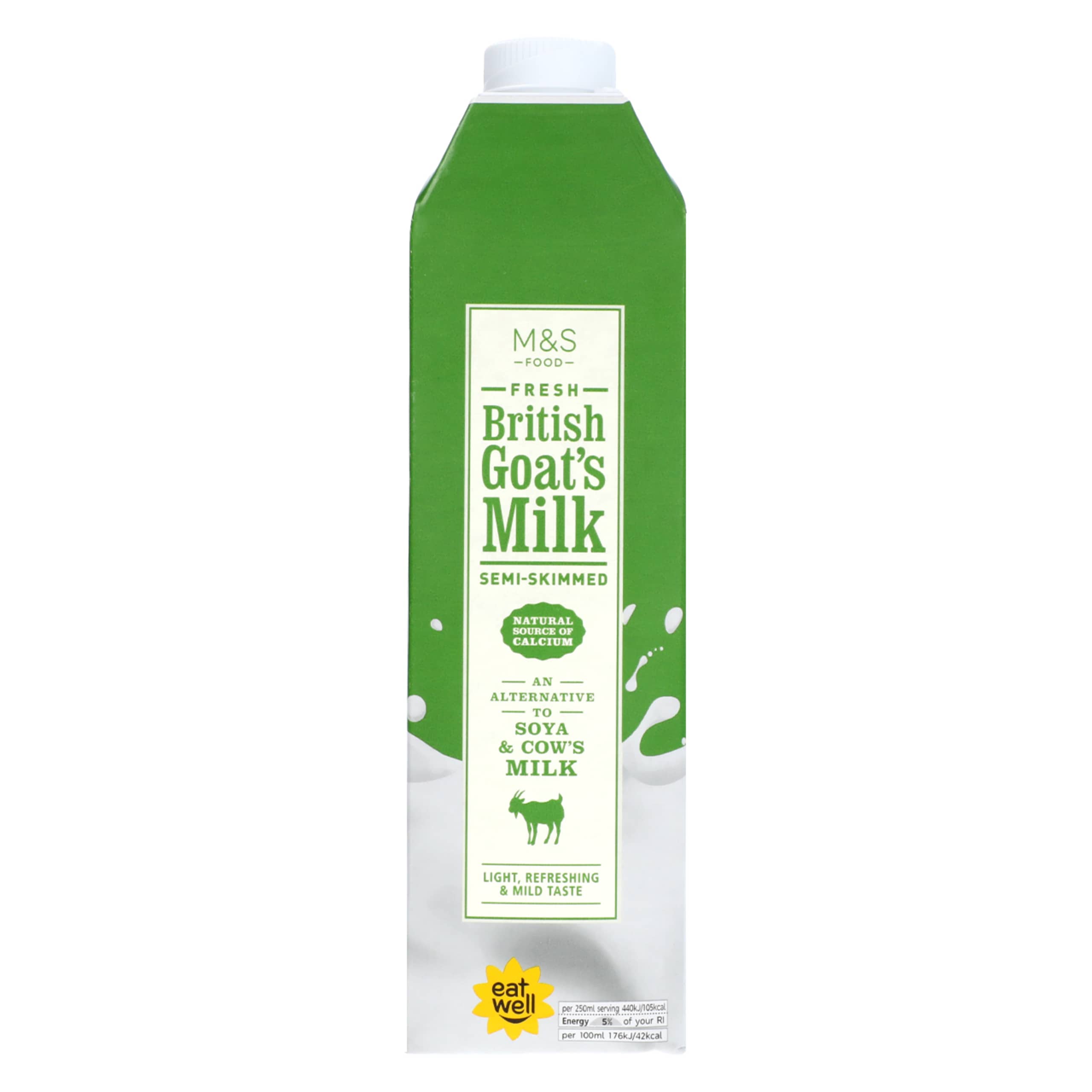 Fresh British Goat's Milk Semi-Skimmed 1 of 1
