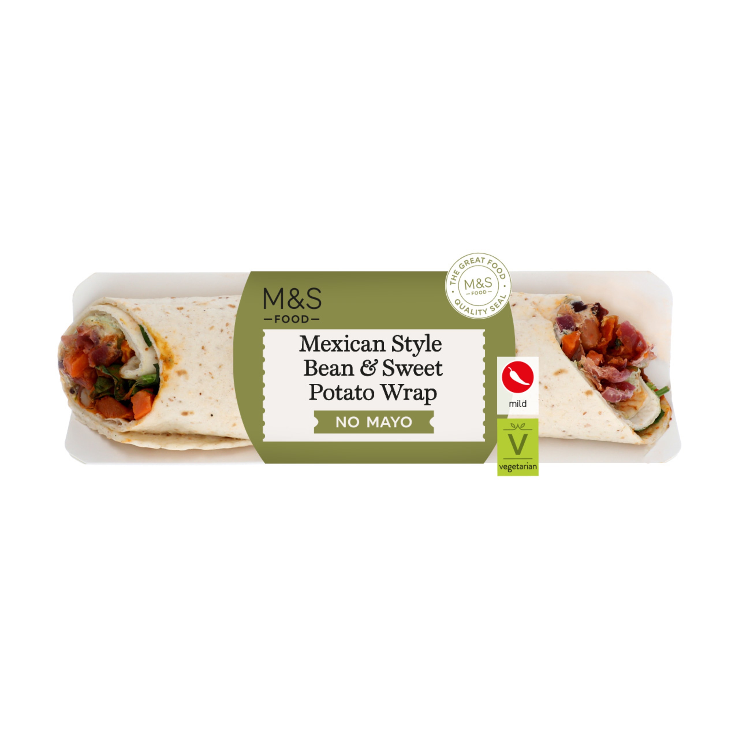 Mexican Style Bean and Sweet Potato Wrap 1 of 1