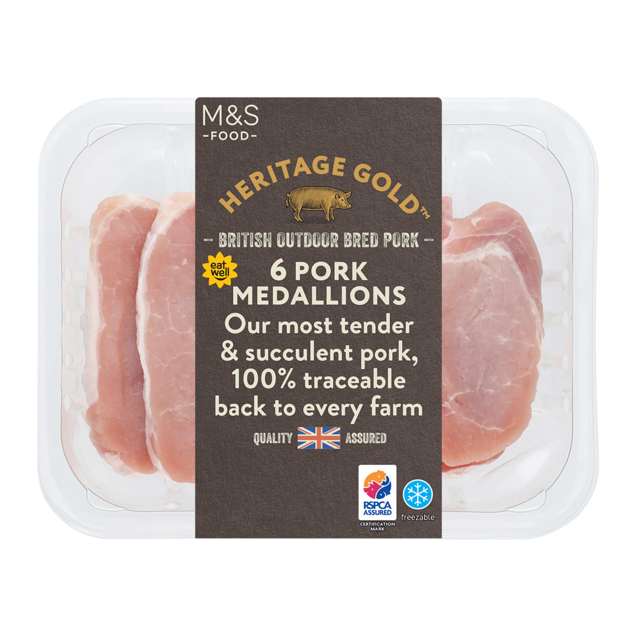 6 British Outdoor-Bred Pork Loin Medallions 1 of 1