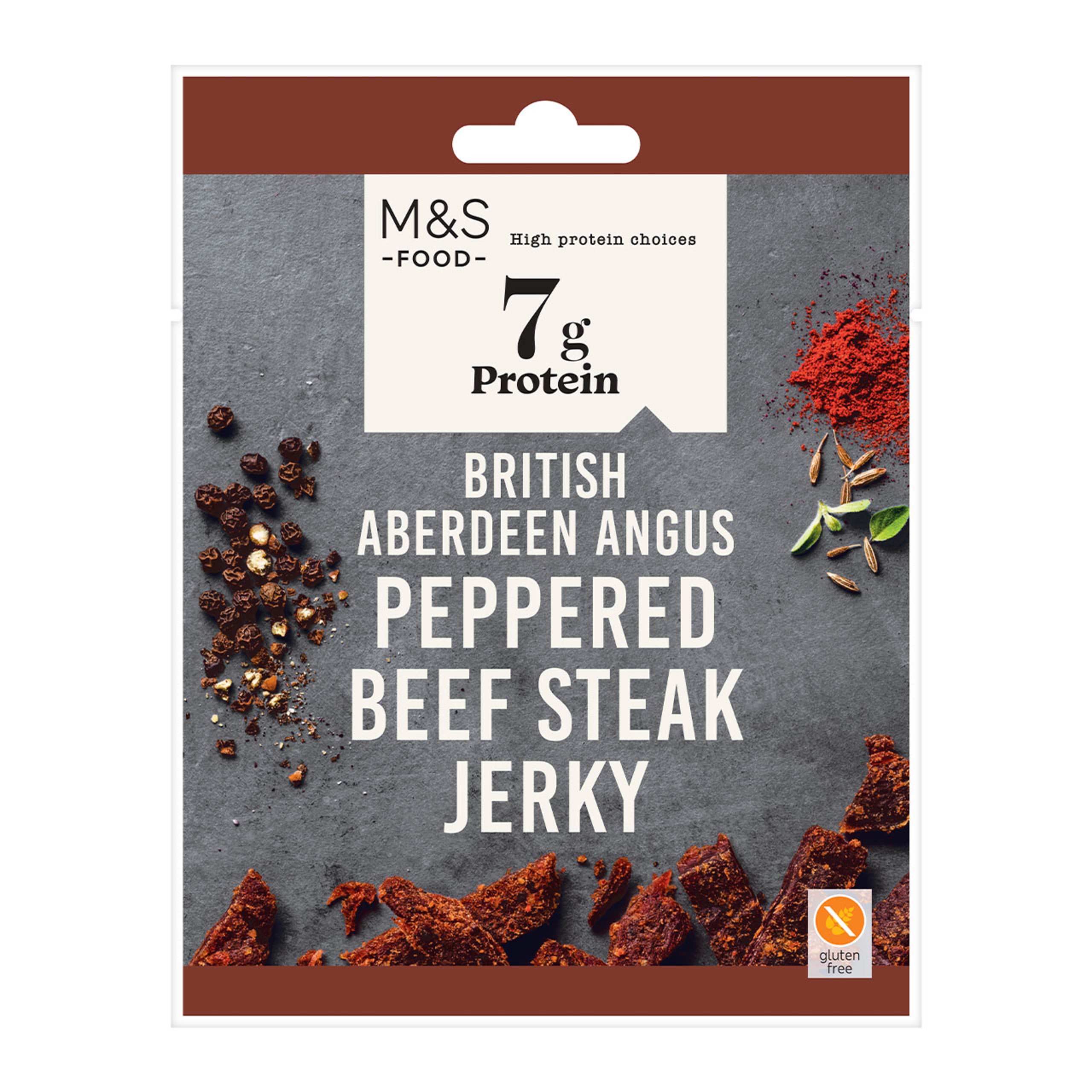 British Aberdeen Angus Peppered Beef Steak Jerky 1 of 1