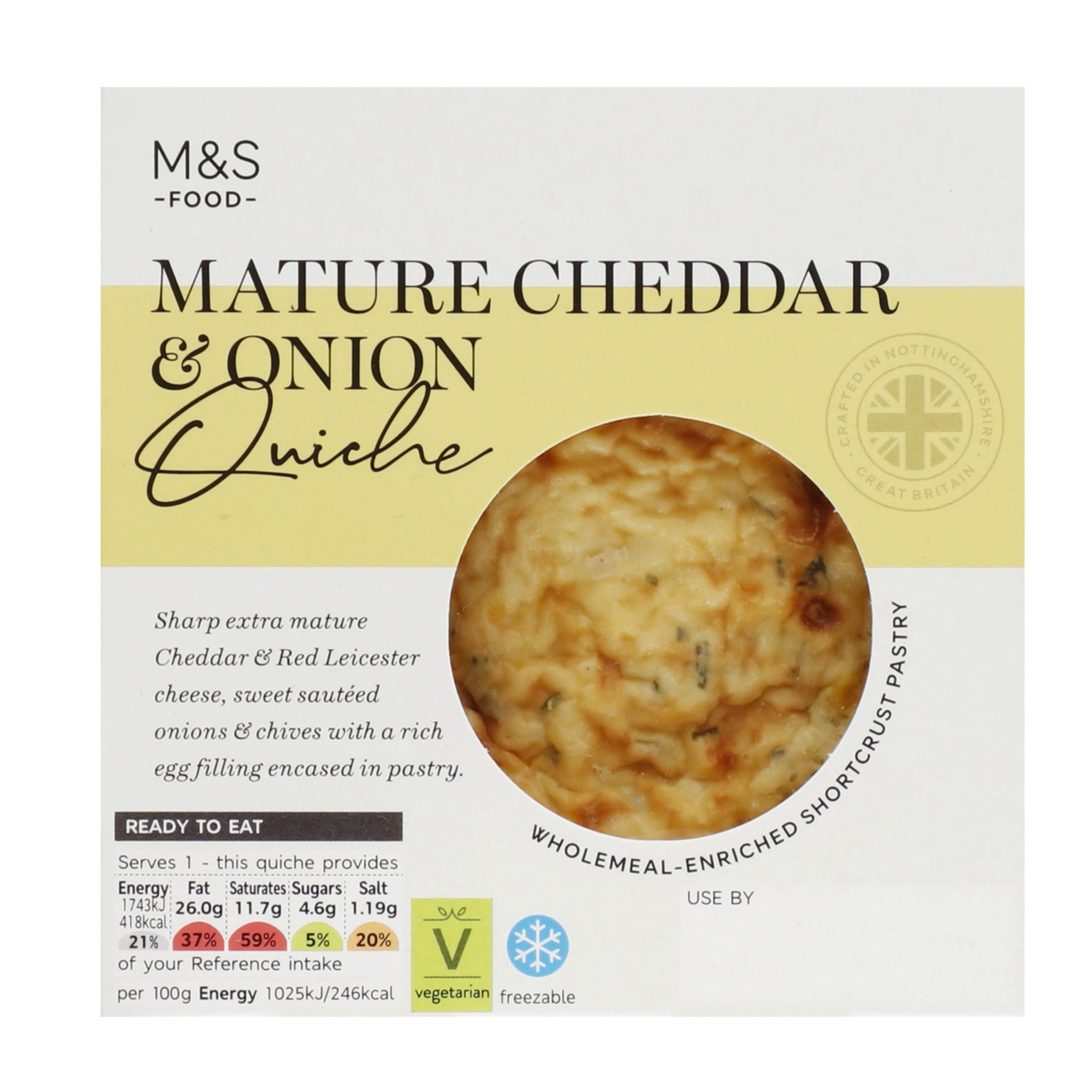 Extra Mature Cheddar and Onion Quiche 1 of 1