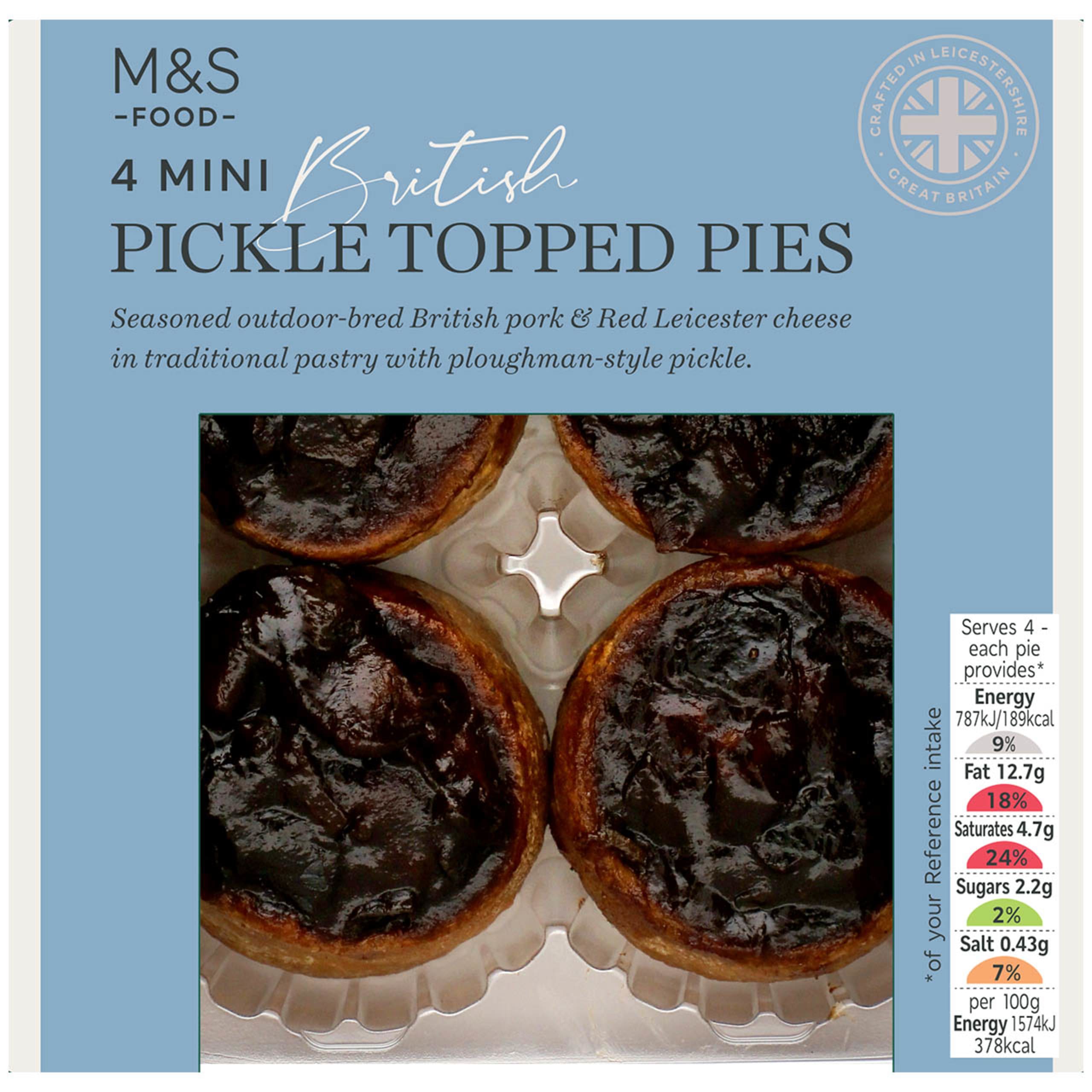 4 Mini Ploughman's Pickle Pork Pies 1 of 1