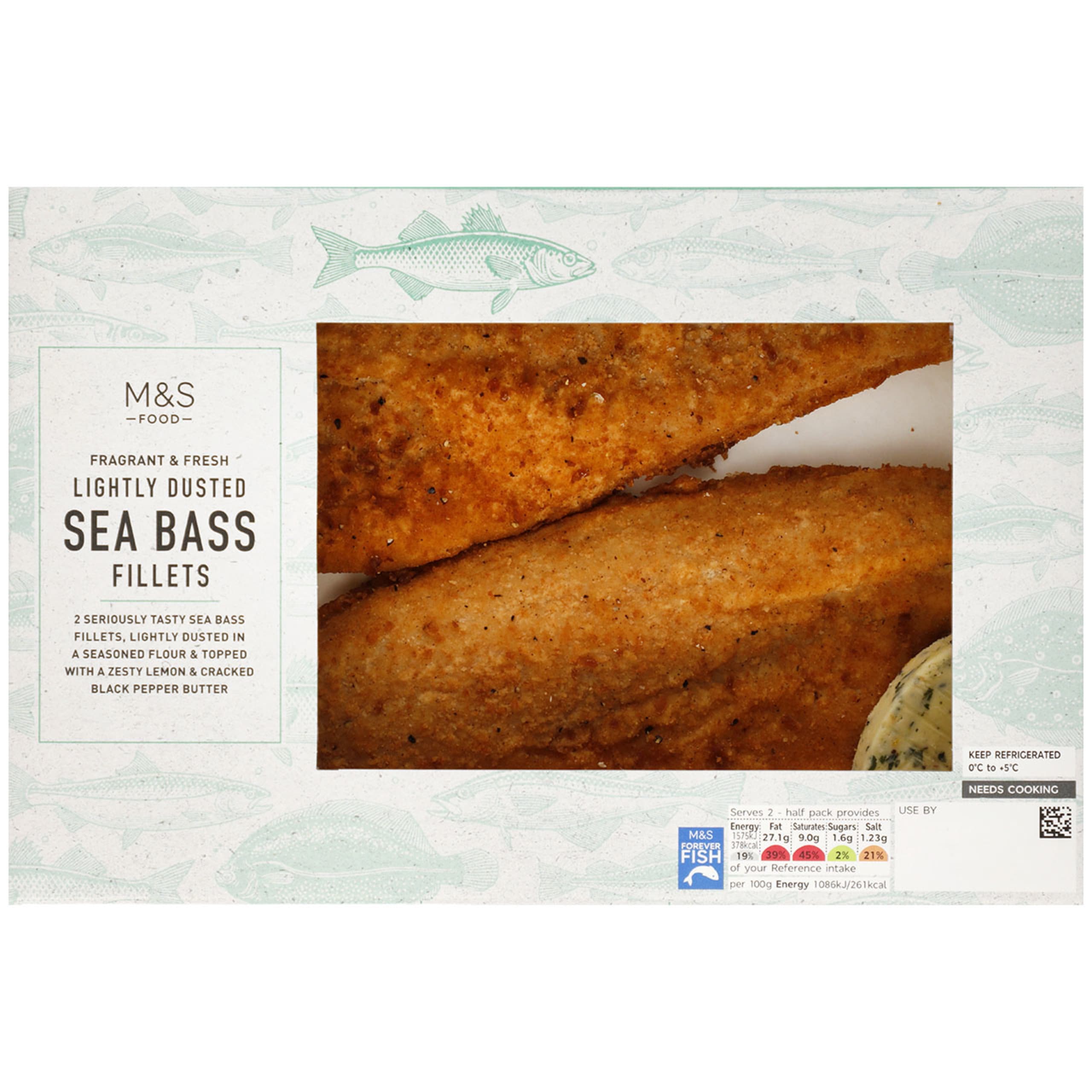 Lightly Dusted Sea Bass Fillets 1 of 1