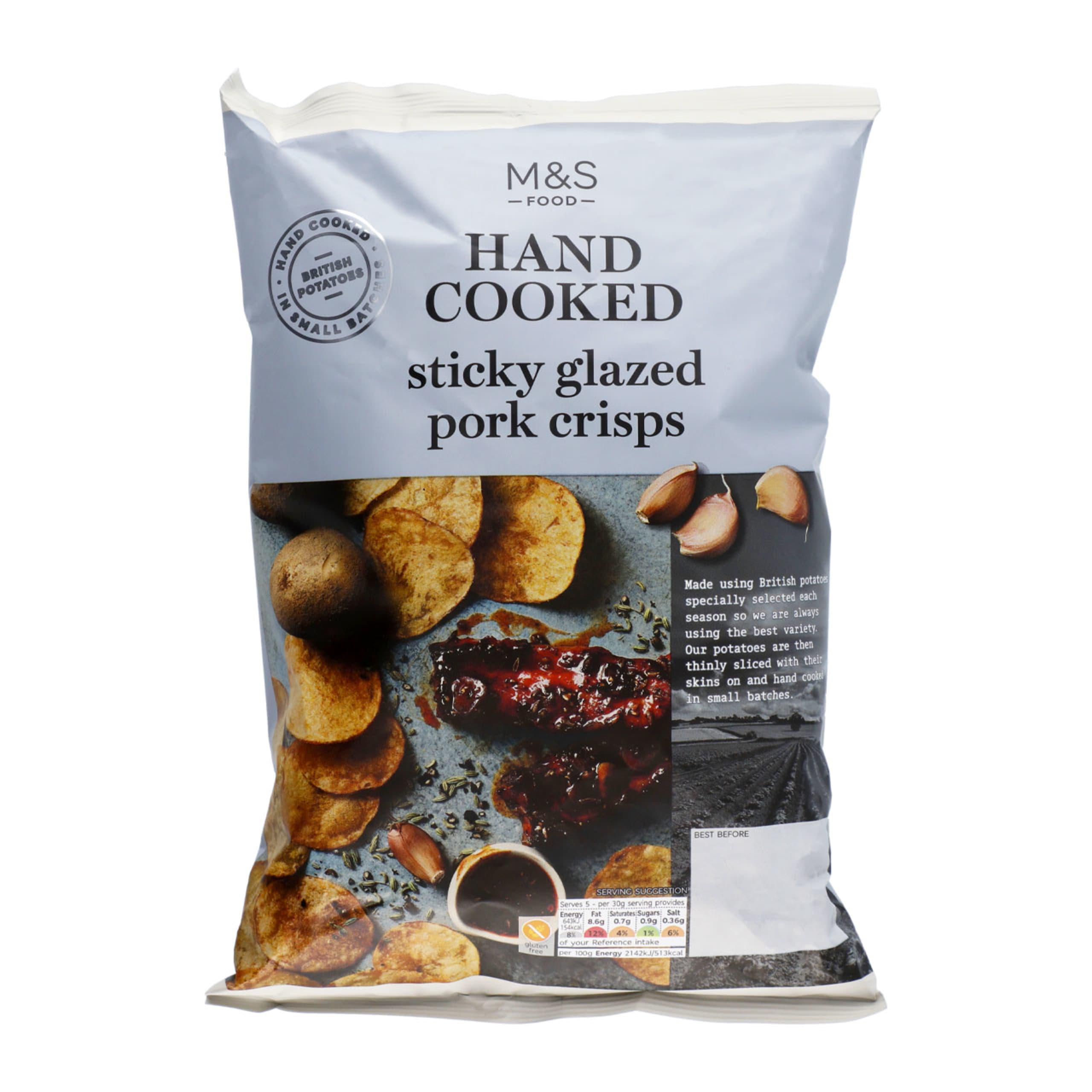 Hand Cooked Sticky Glazed Pork Crisps 1 of 1
