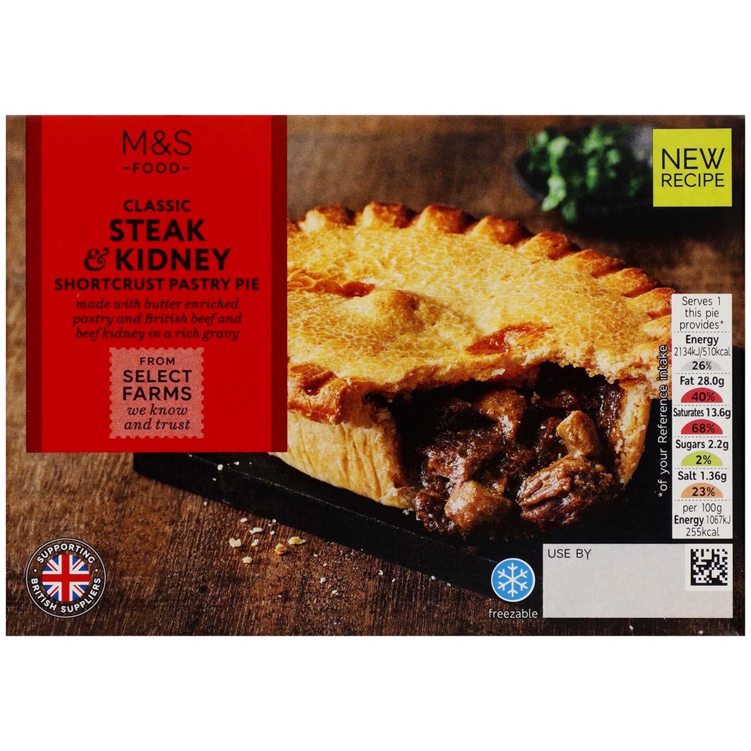 Classic Steak and Kidney Shortcrust Pastry Pie 1 of 1