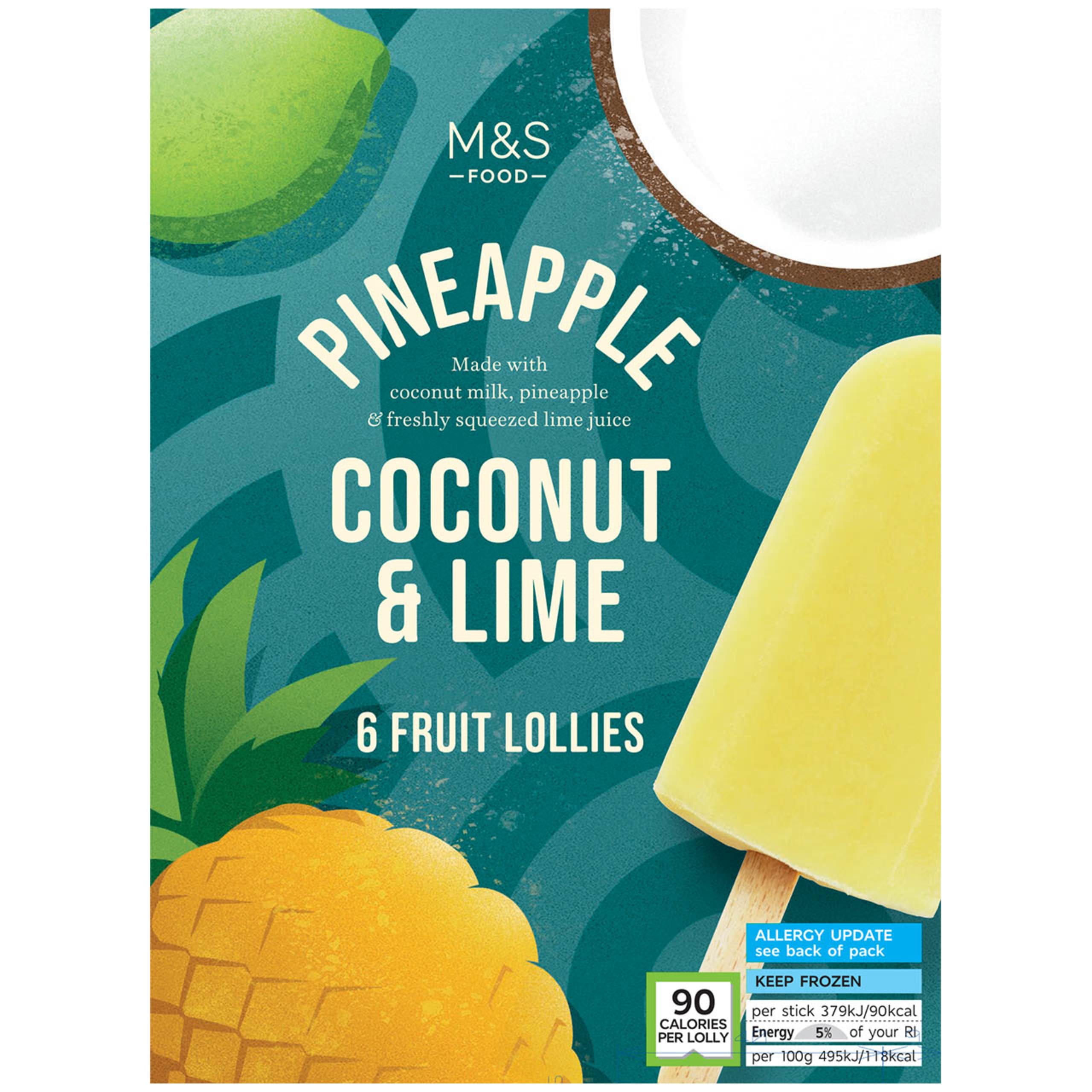 Pineapple, Coconut and Lime Fruit Lollies 1 of 1