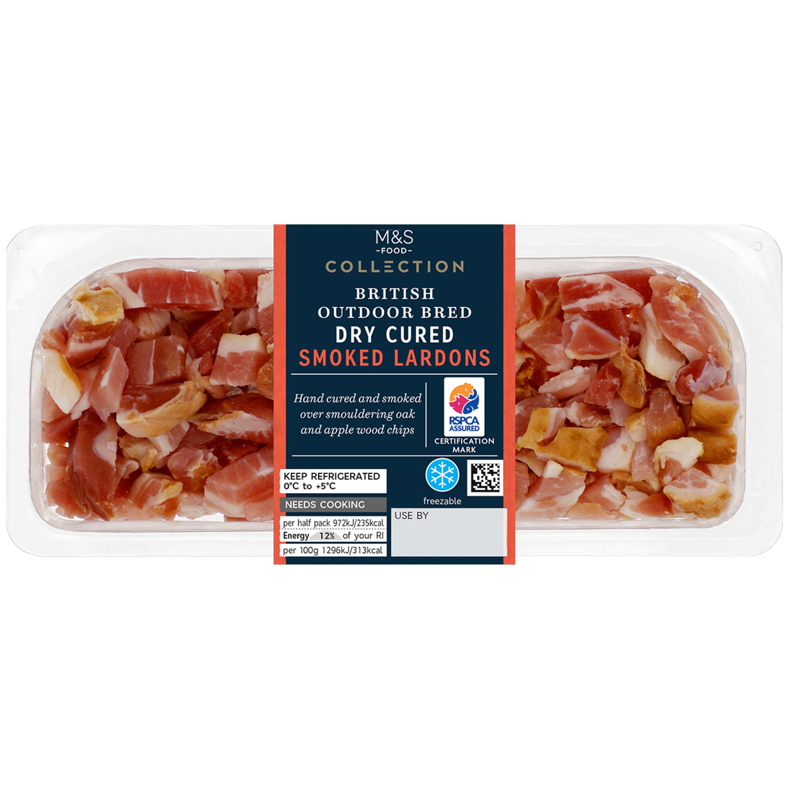 British Outdoor-Bred Dry-Cured Smoked Lardons 1 of 1