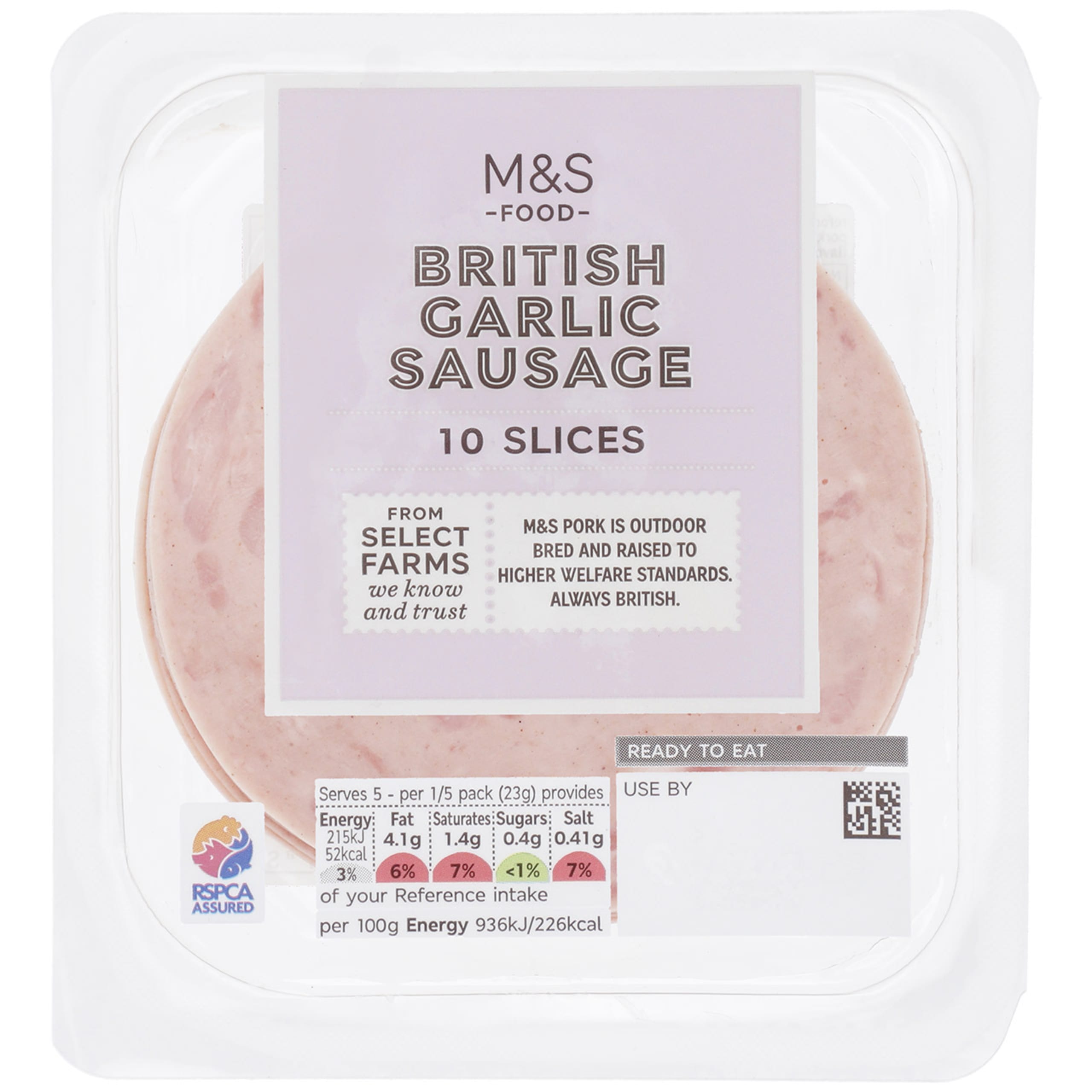 British Outdoor-Bred Garlic Sausage 1 of 1