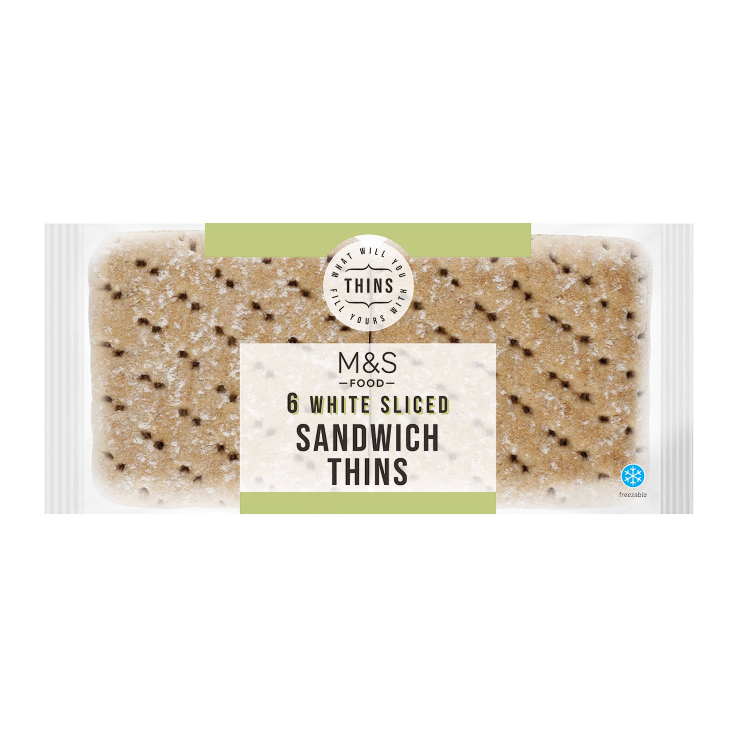 White Sliced Sandwich Thins 1 of 1