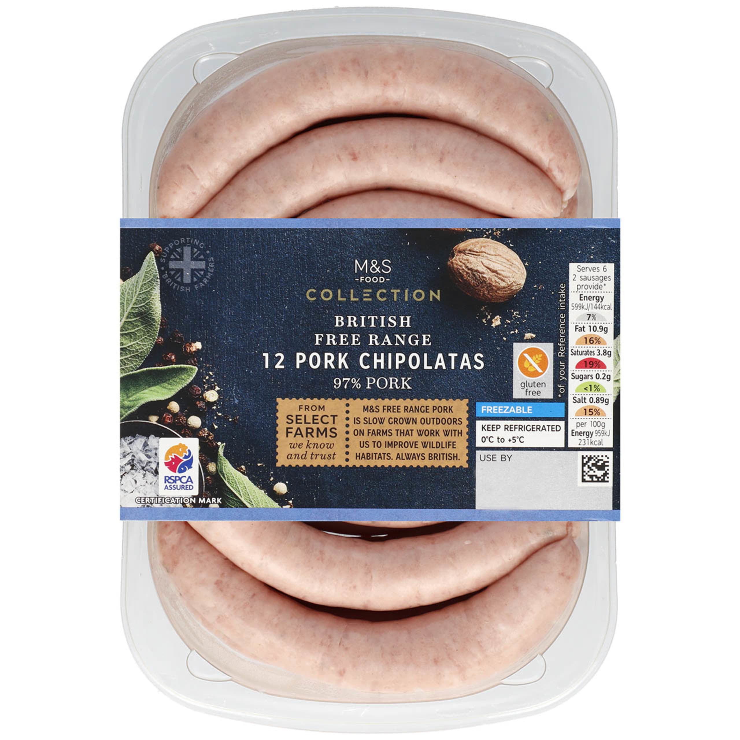 British Free Range Pork Chipolatas 1 of 1