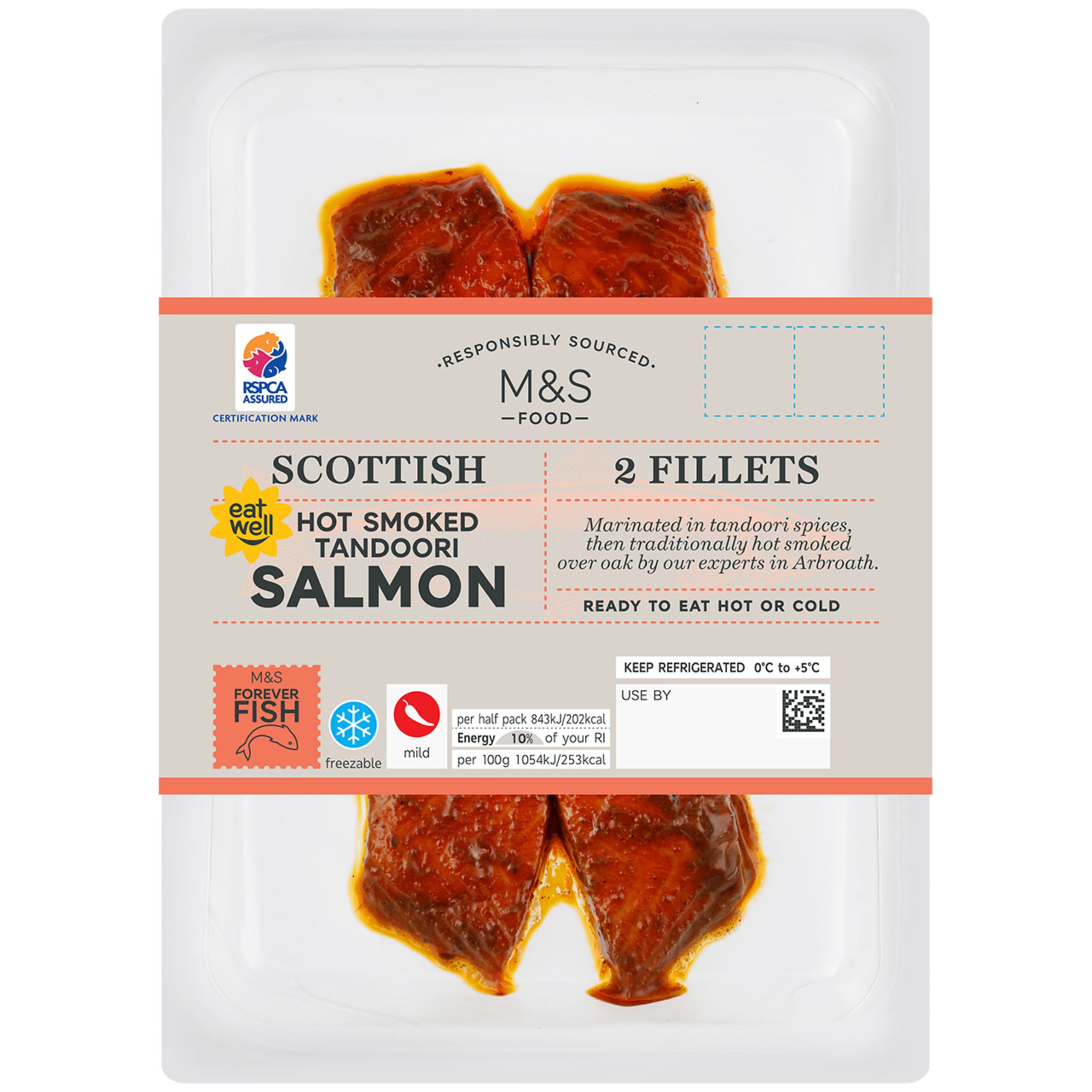 Scottish Hot Smoked Tandoori Salmon 1 of 2