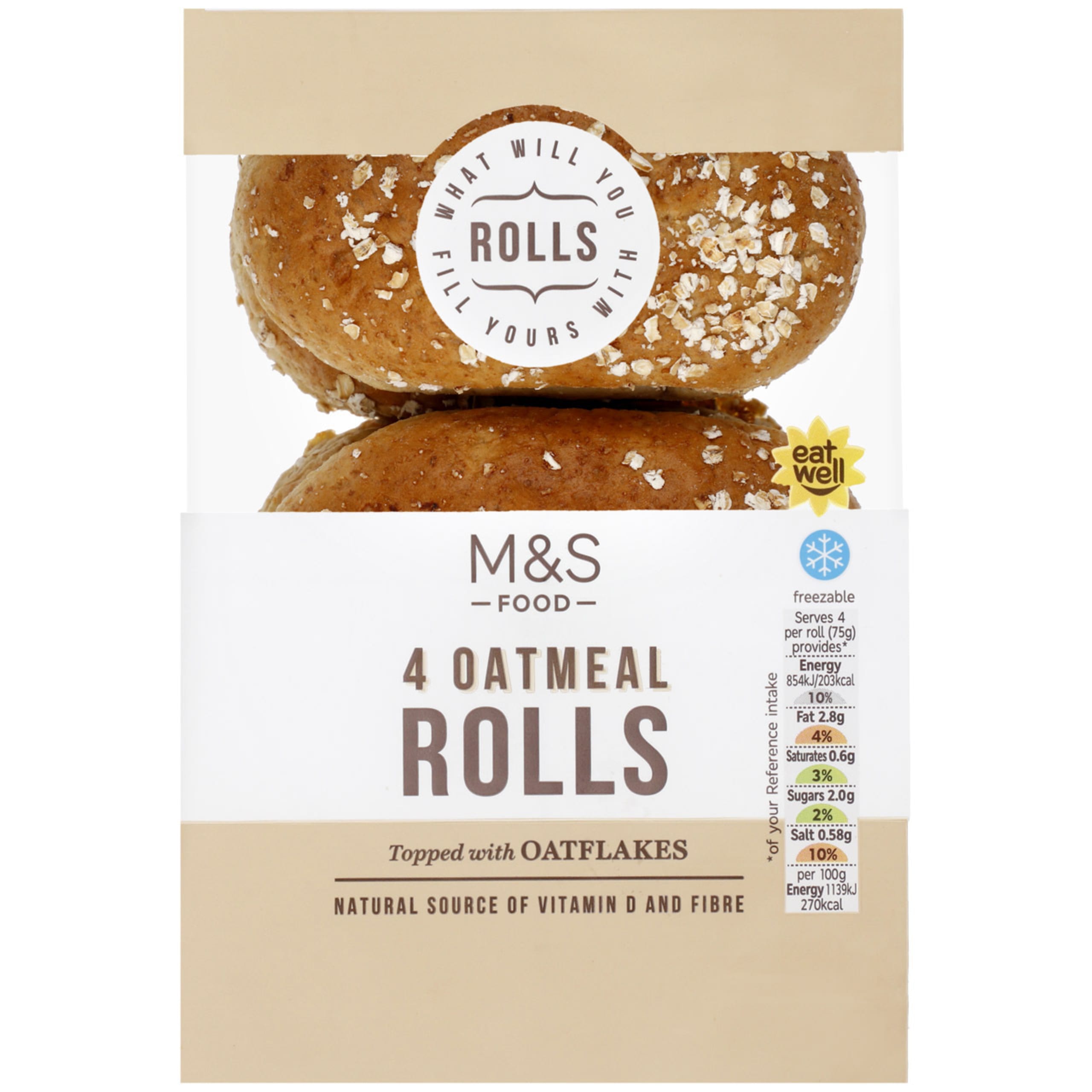 4 Oatmeal Rolls 1 of 1