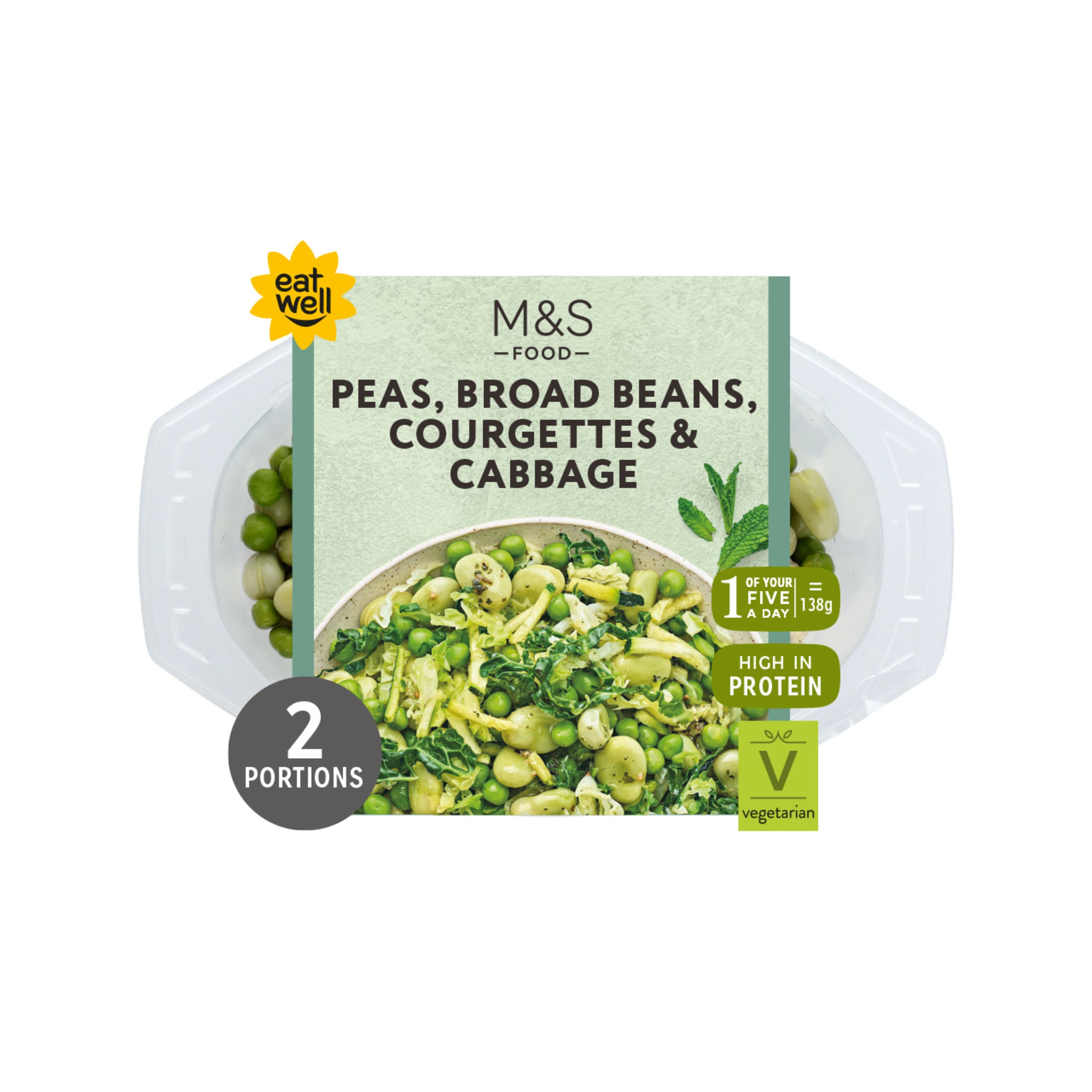 Peas, Broad Beans, Courgettes and Cabbage 1 of 1