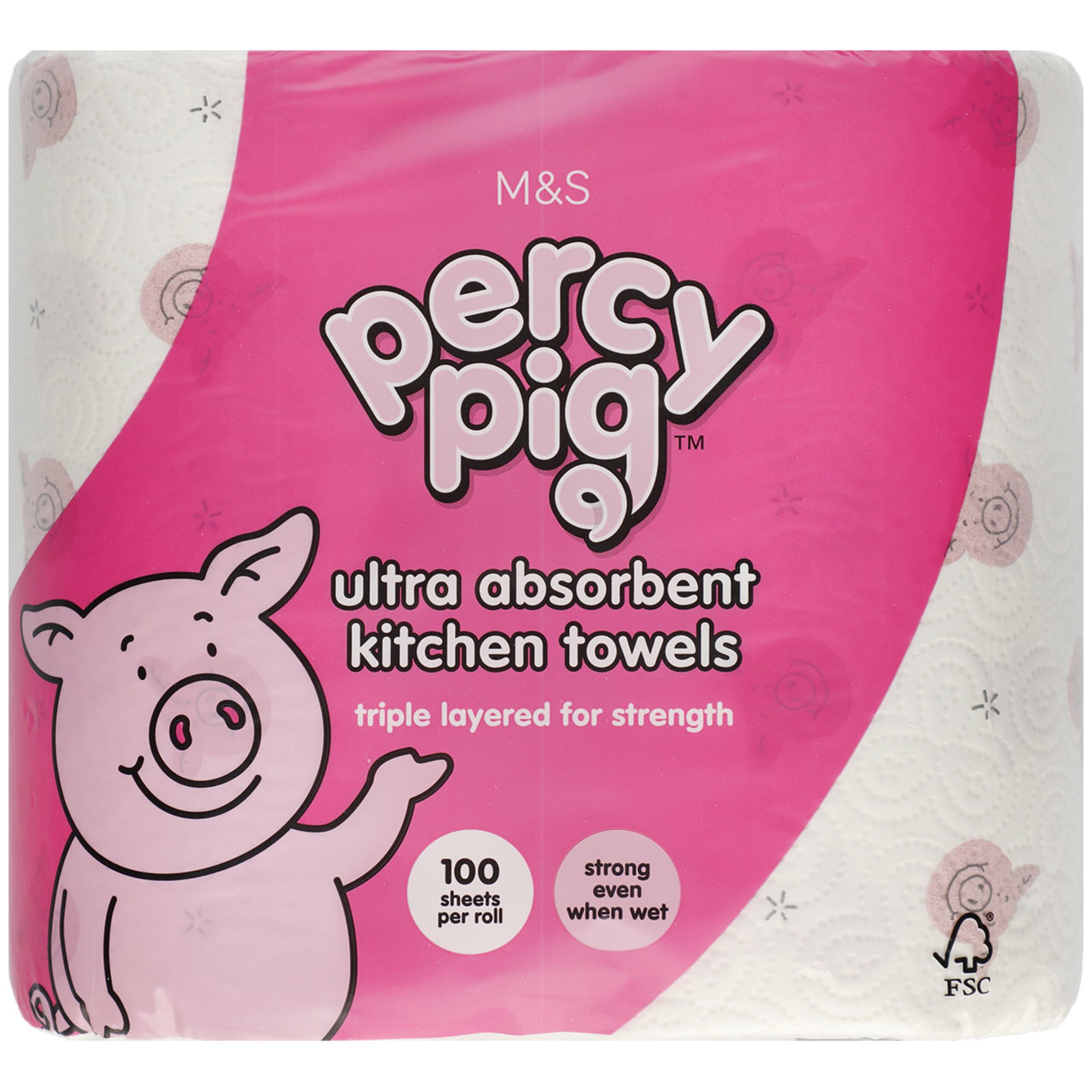 Percy Pig Ultra Absorbent Kitchen Towels 1 of 1