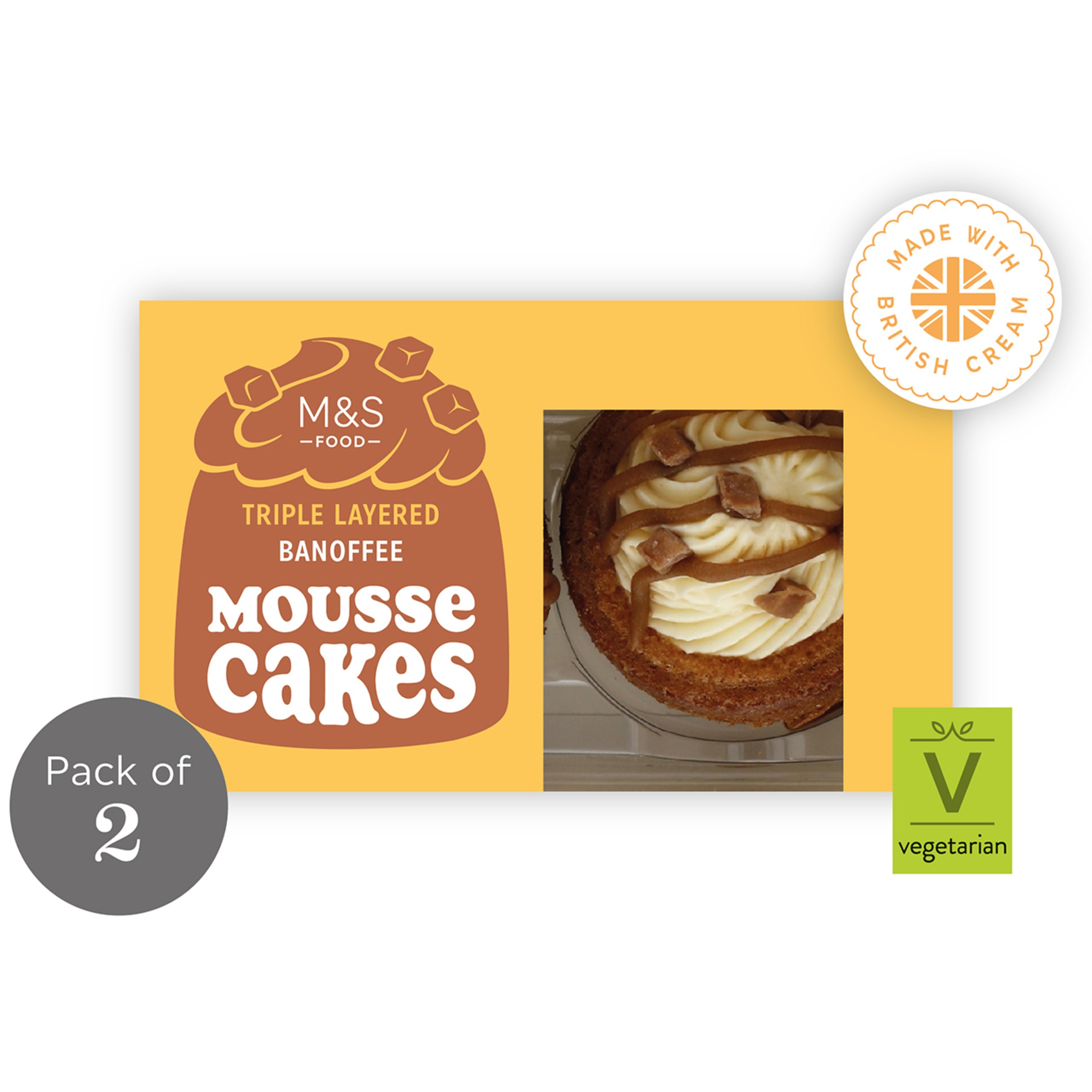 Triple Layered Banoffee Mousse Cakes 1 of 2