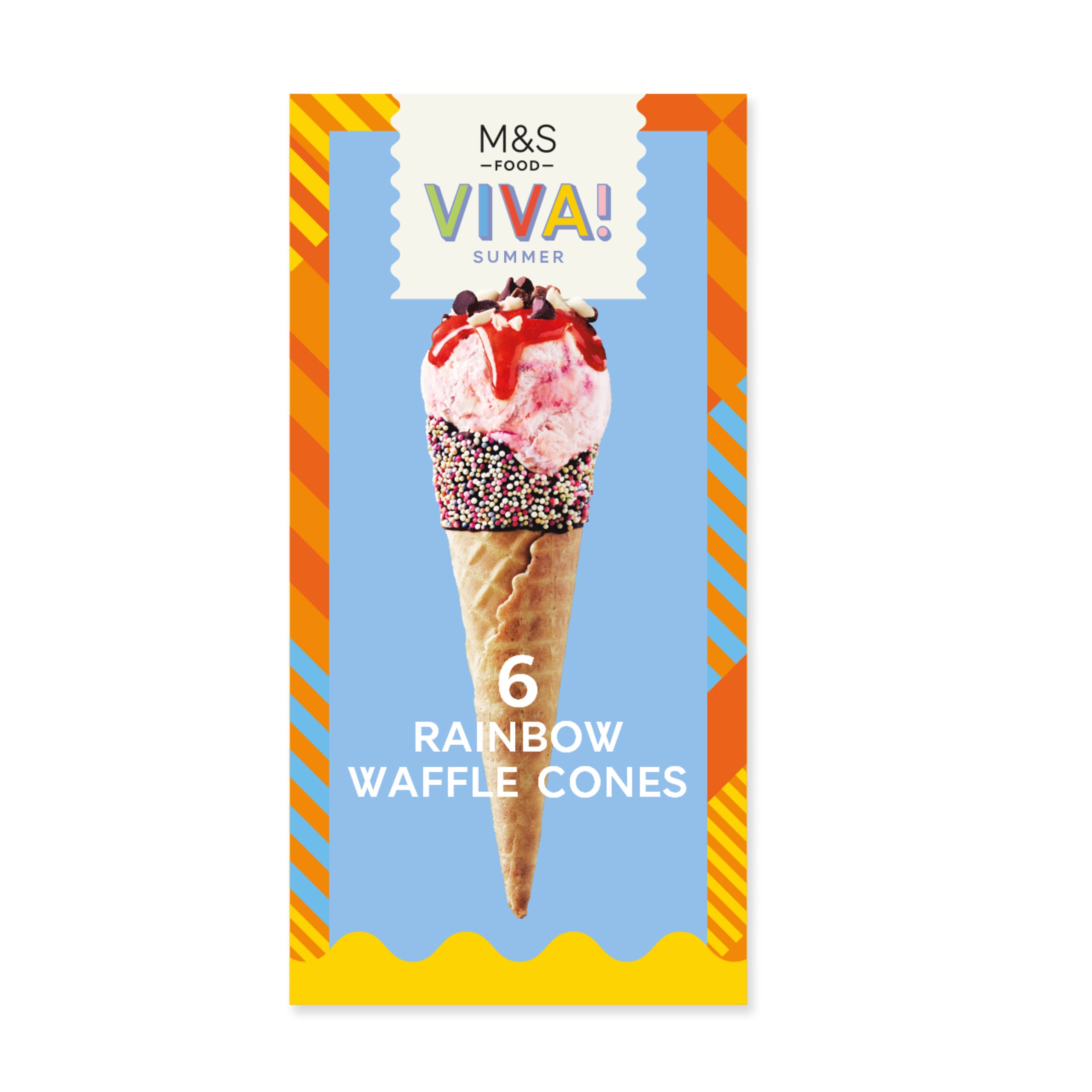 Rainbow Waffle Cones 1 of 2