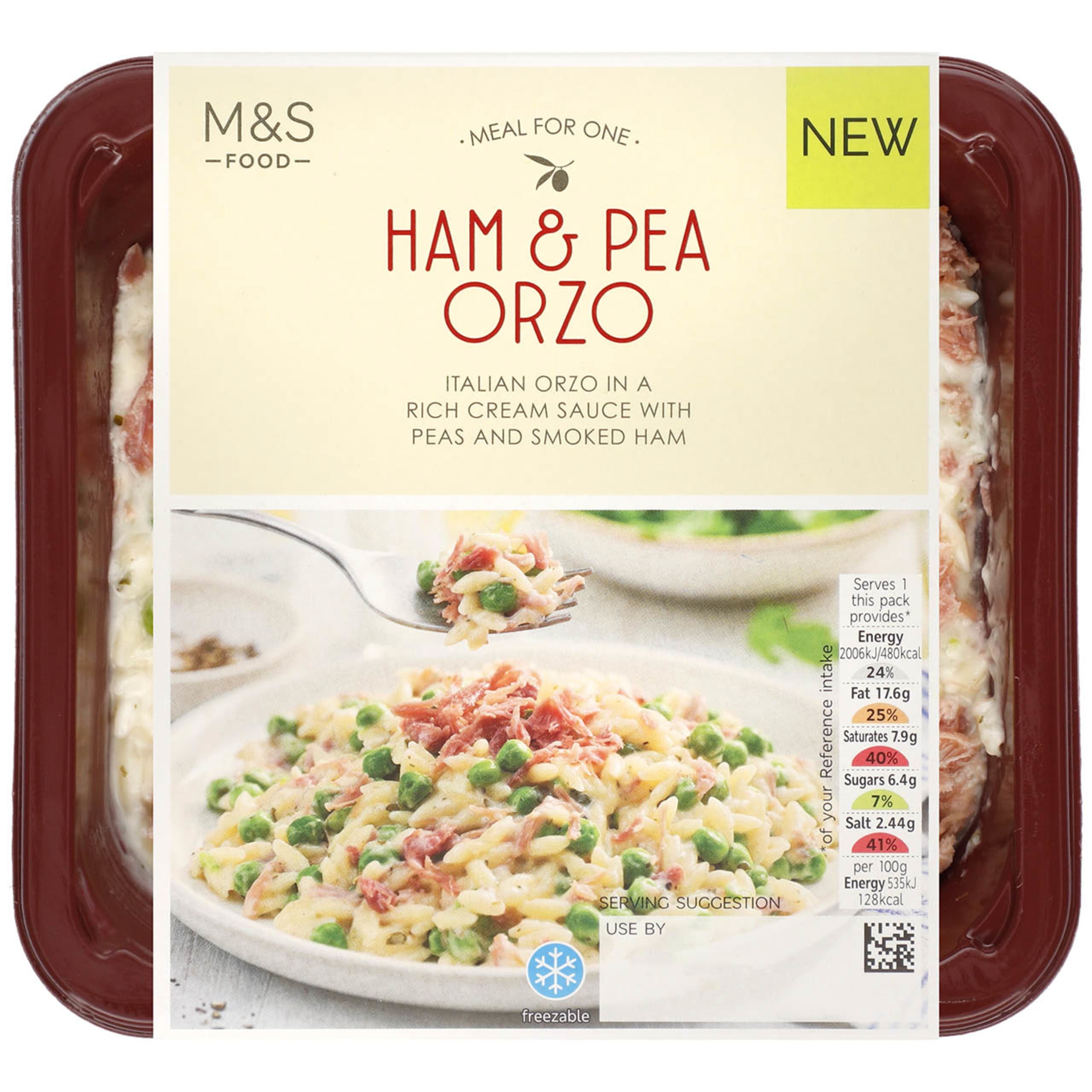 Ham and Pea Orzo Pasta 1 of 2