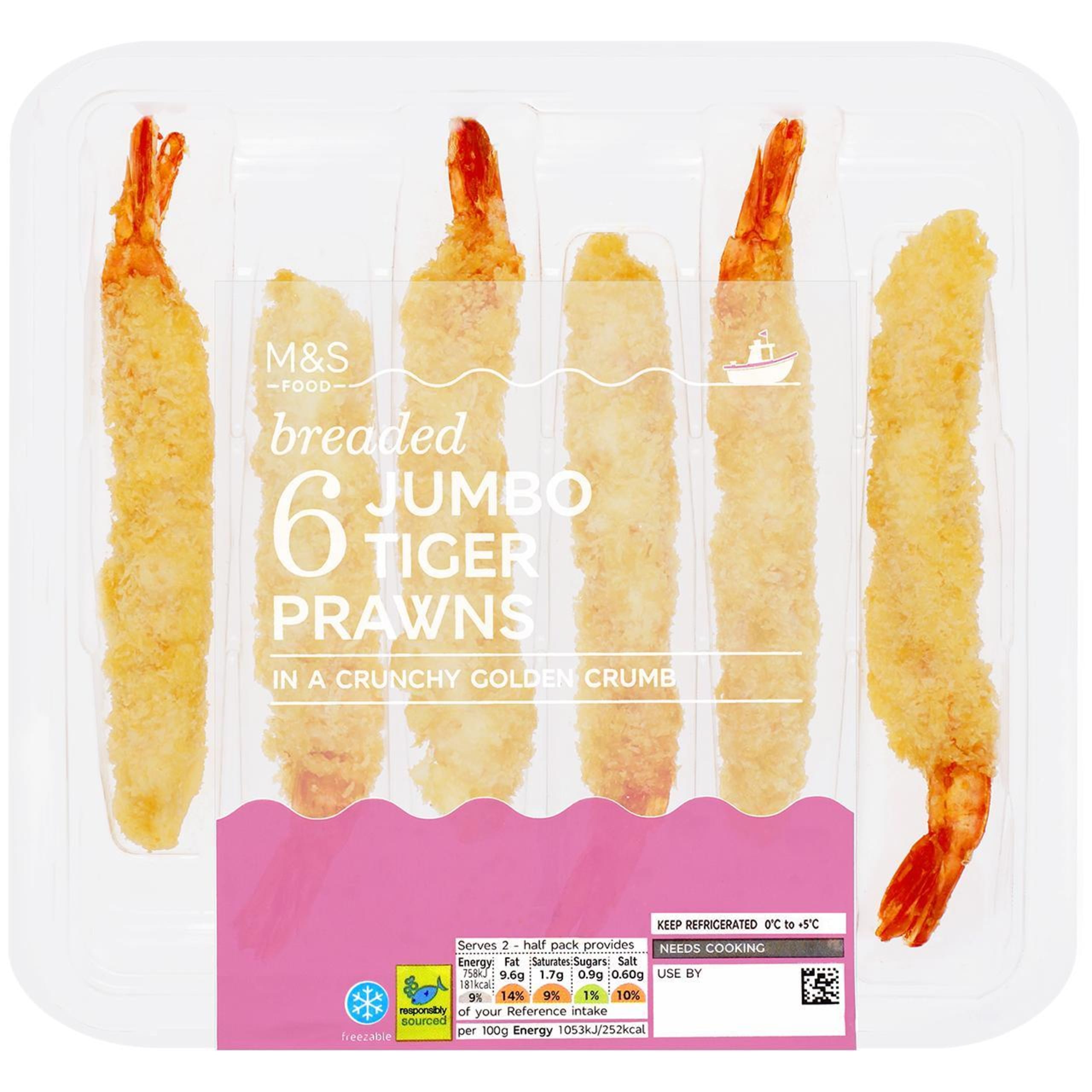 6 Breaded Jumbo Tiger Prawns 1 of 1