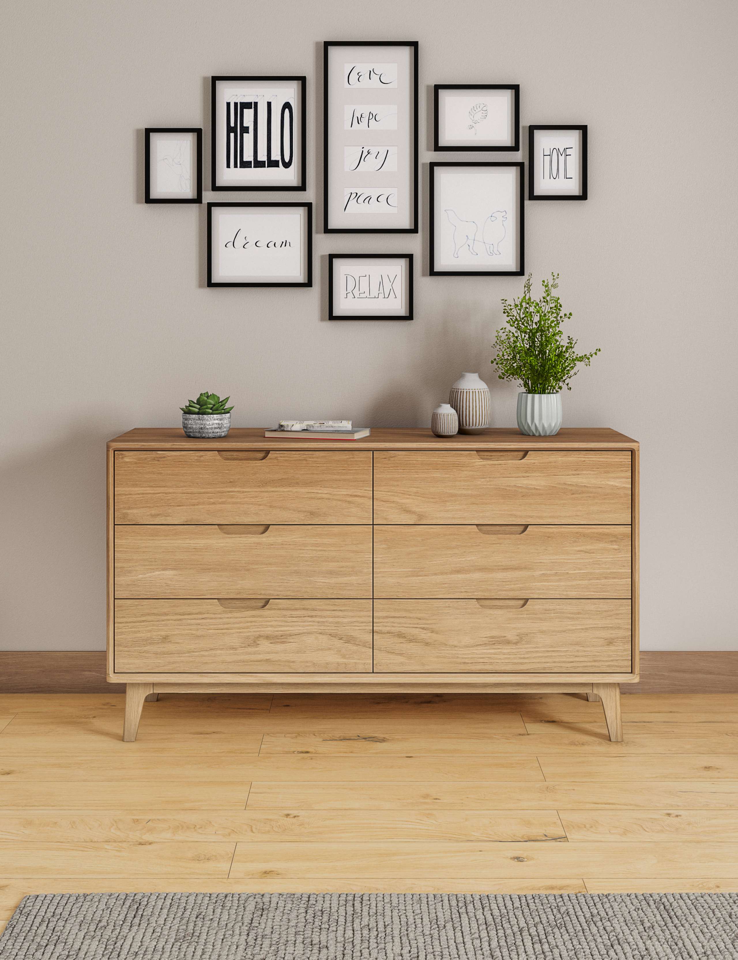 Nord Wide 6 Drawer Chest