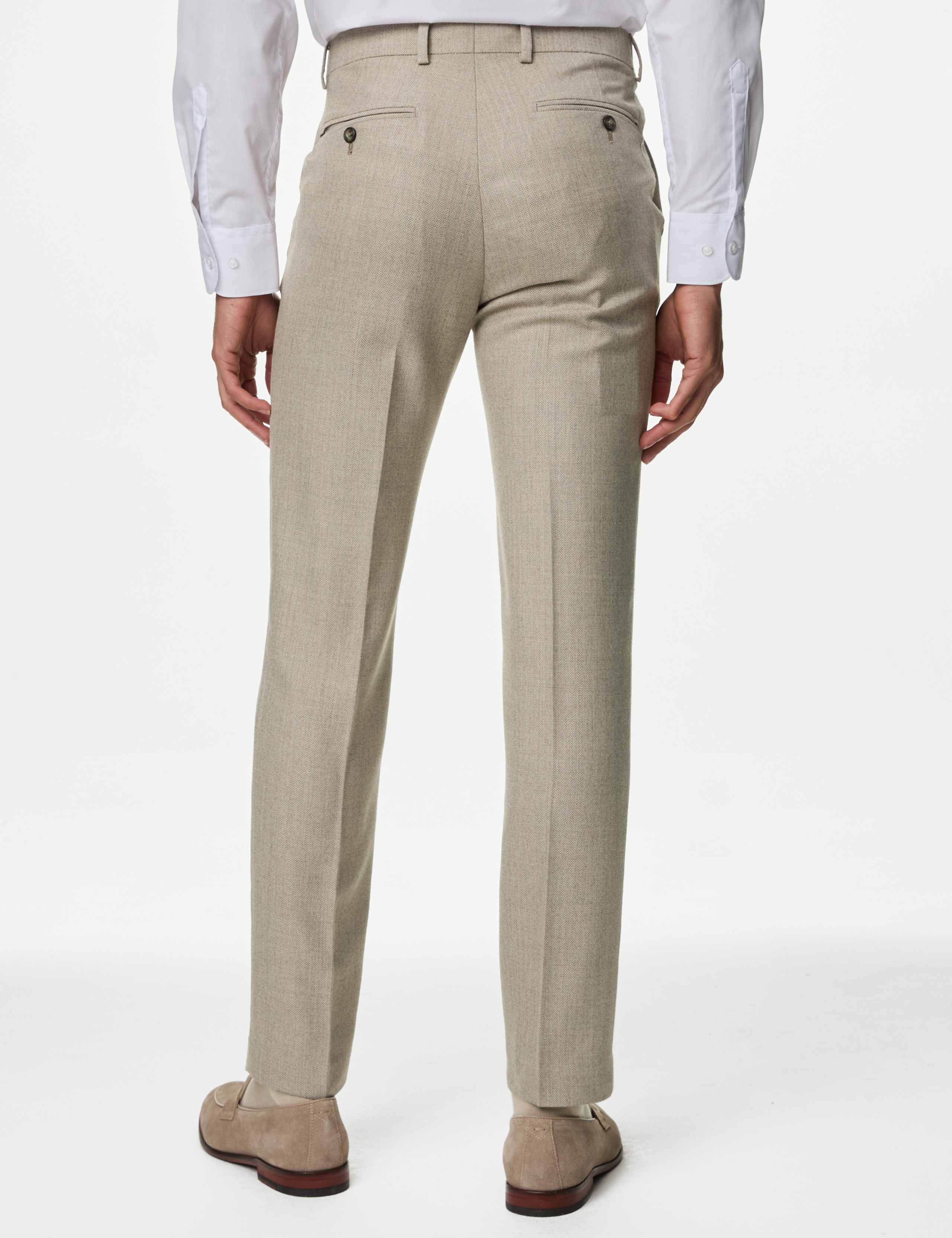Slim Fit Wool Blend Herringbone Suit 6 of 6