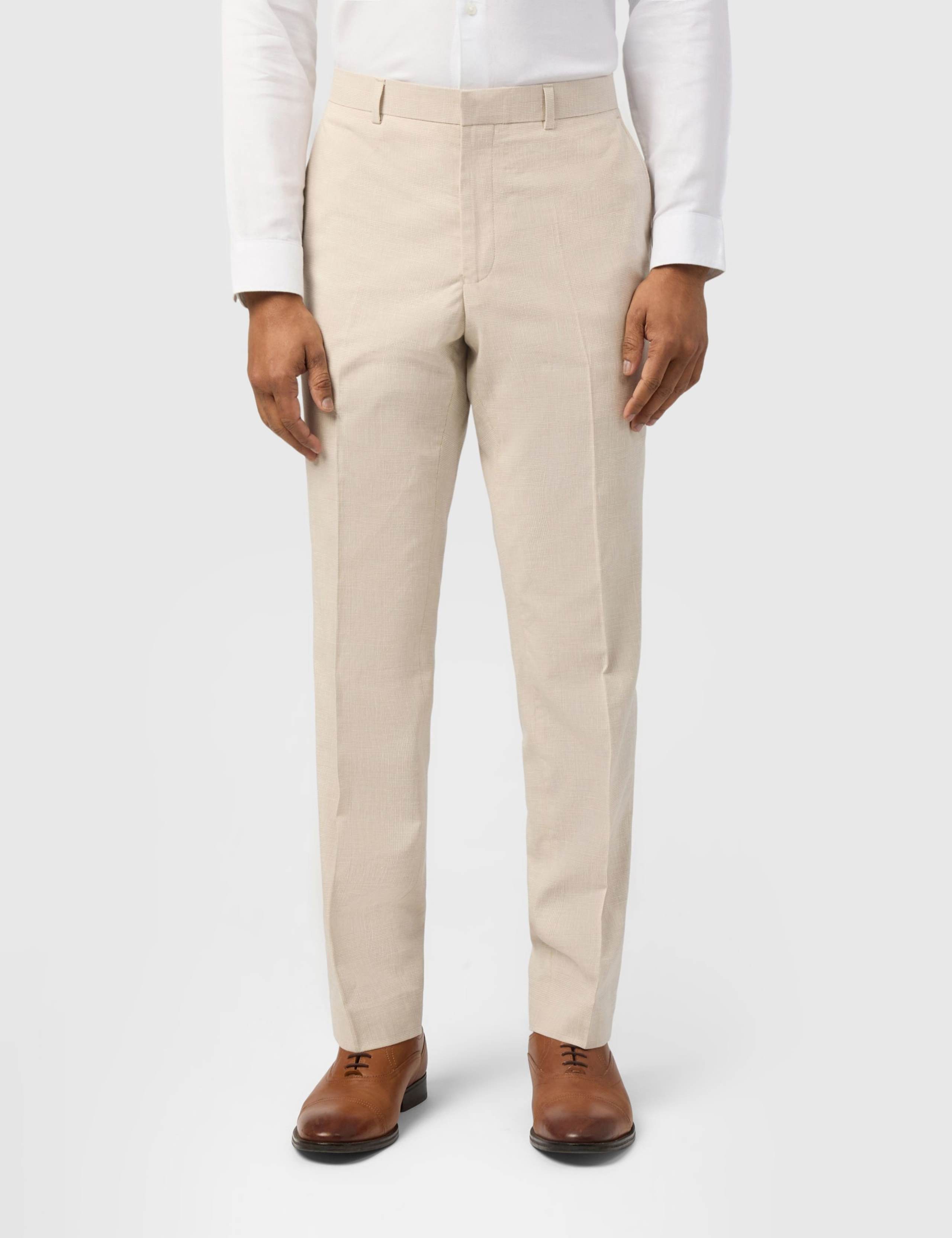 Slim Fit Linen Blend Check Suit 1 of 6
