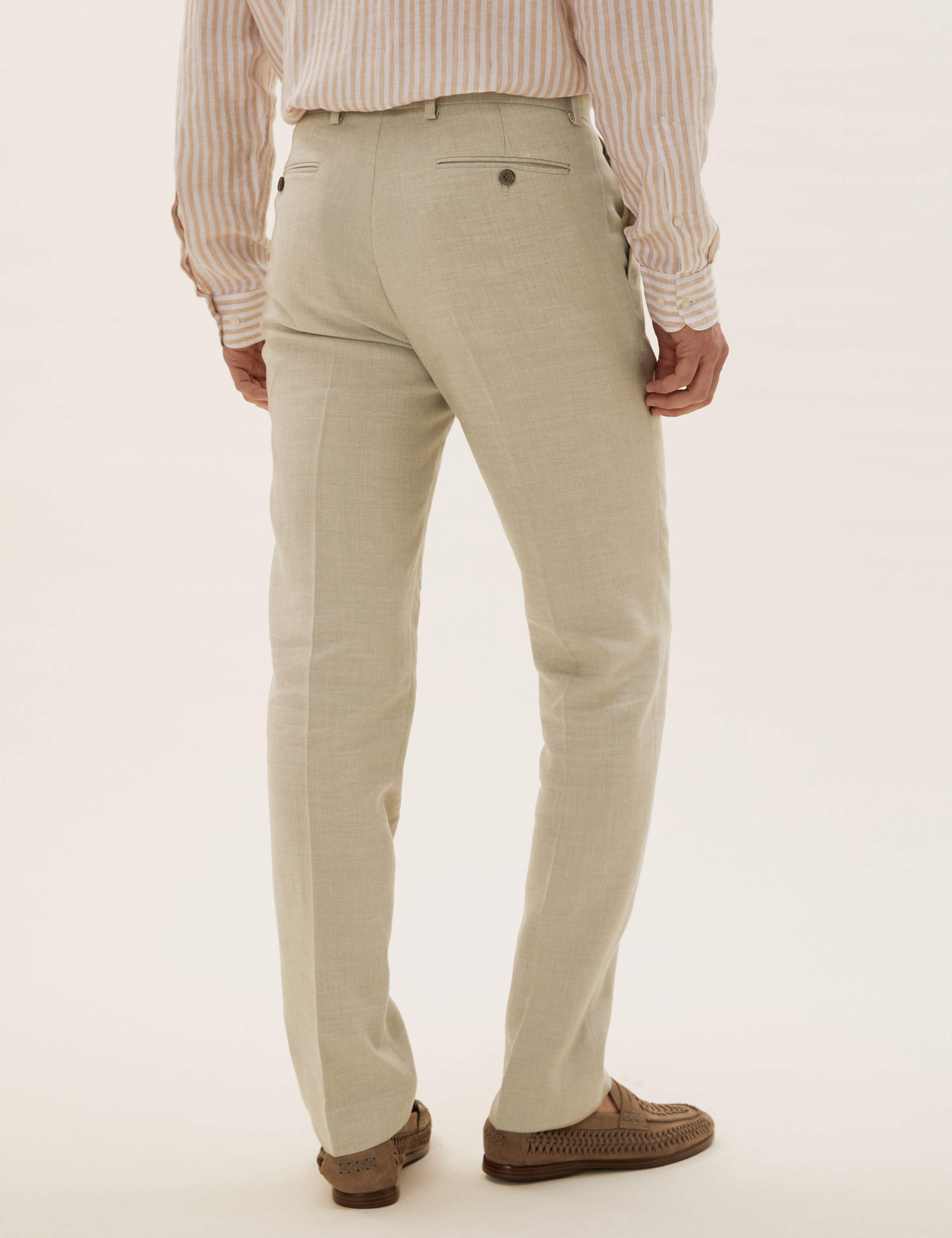 Tailored Fit Italian Linen Miracle™ 3 Piece Suit 4 of 8