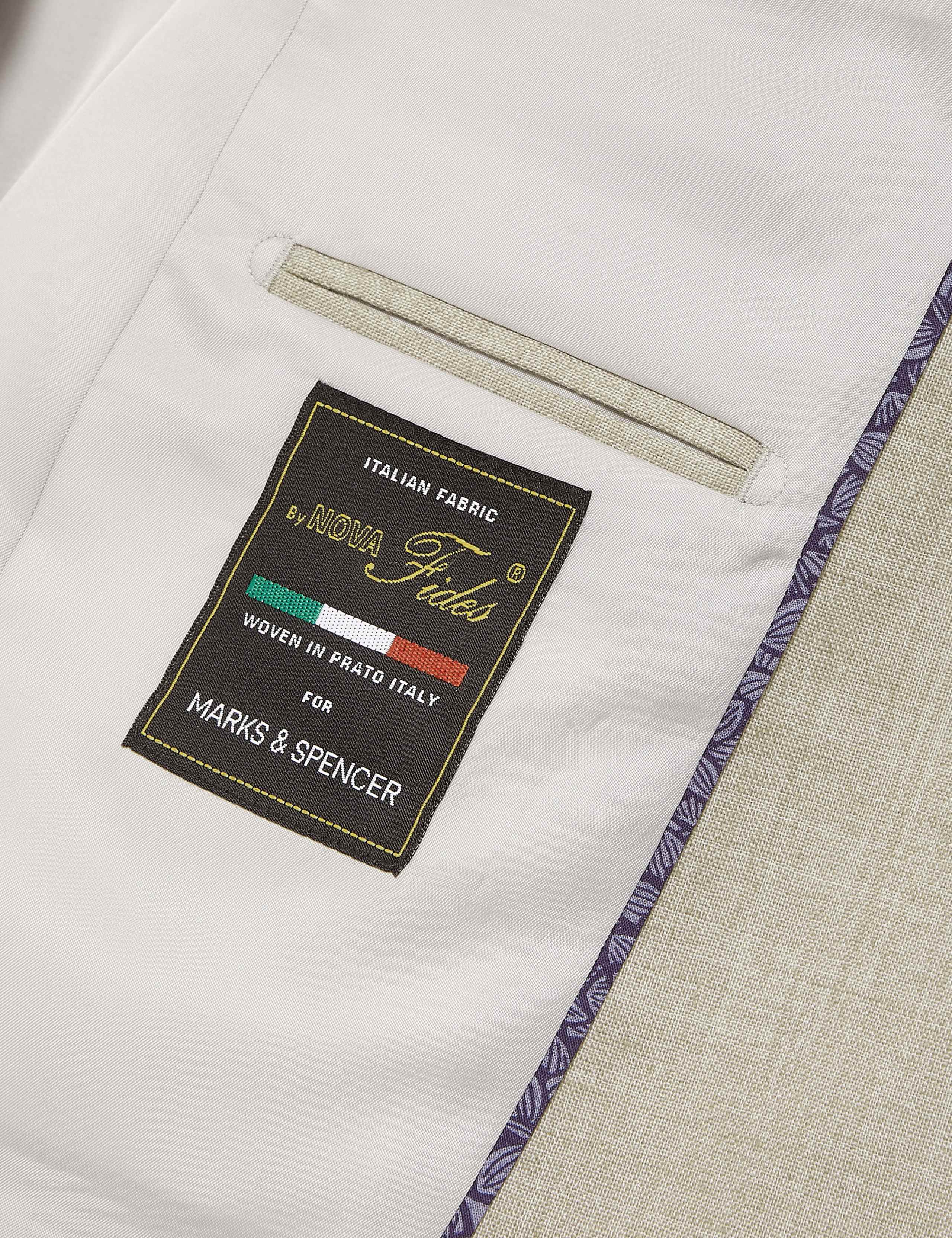 Tailored Fit Italian Linen Miracle™ 3 Piece Suit 6 of 8