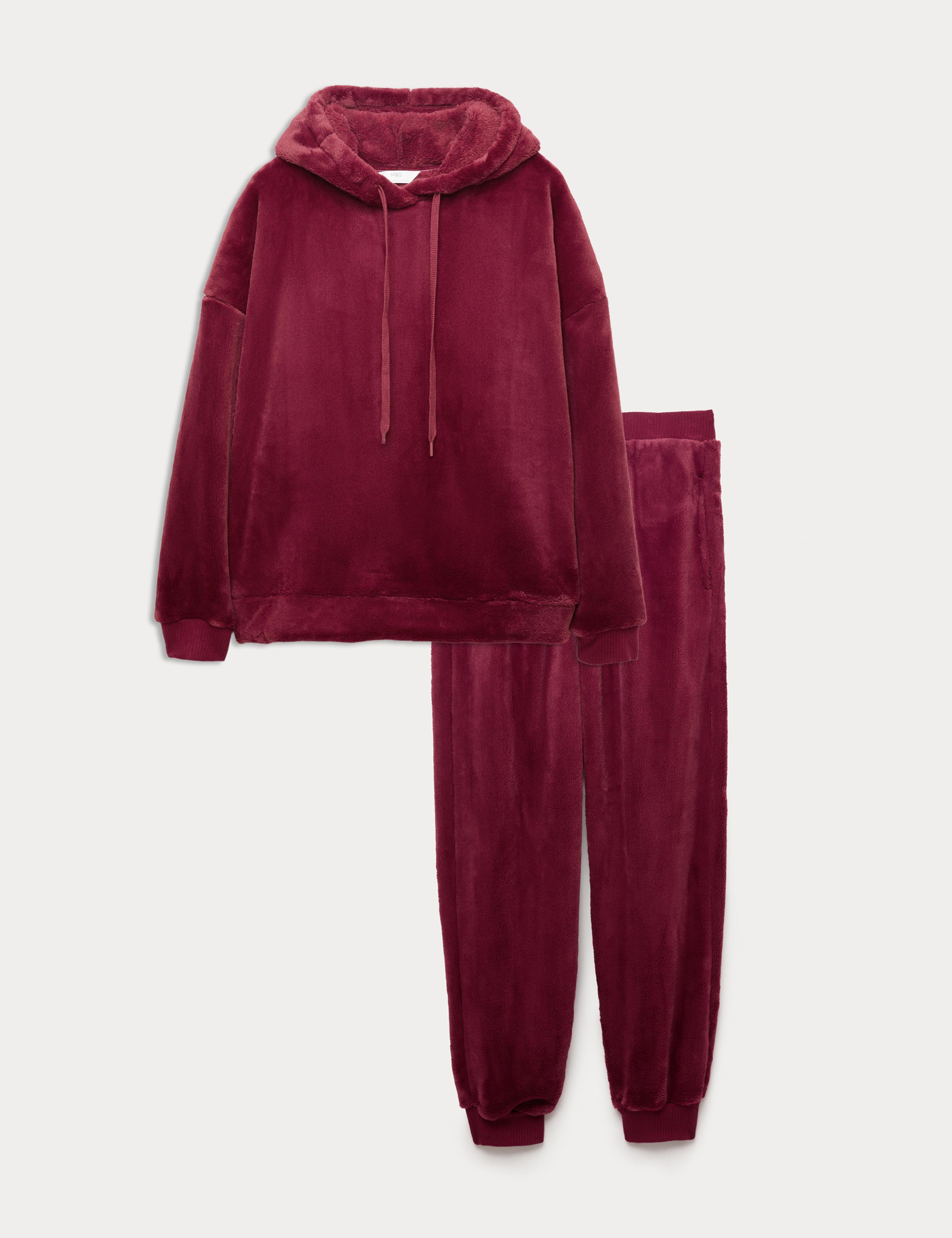 Fur Fleece Lounge Hoodie Set 1 of 6