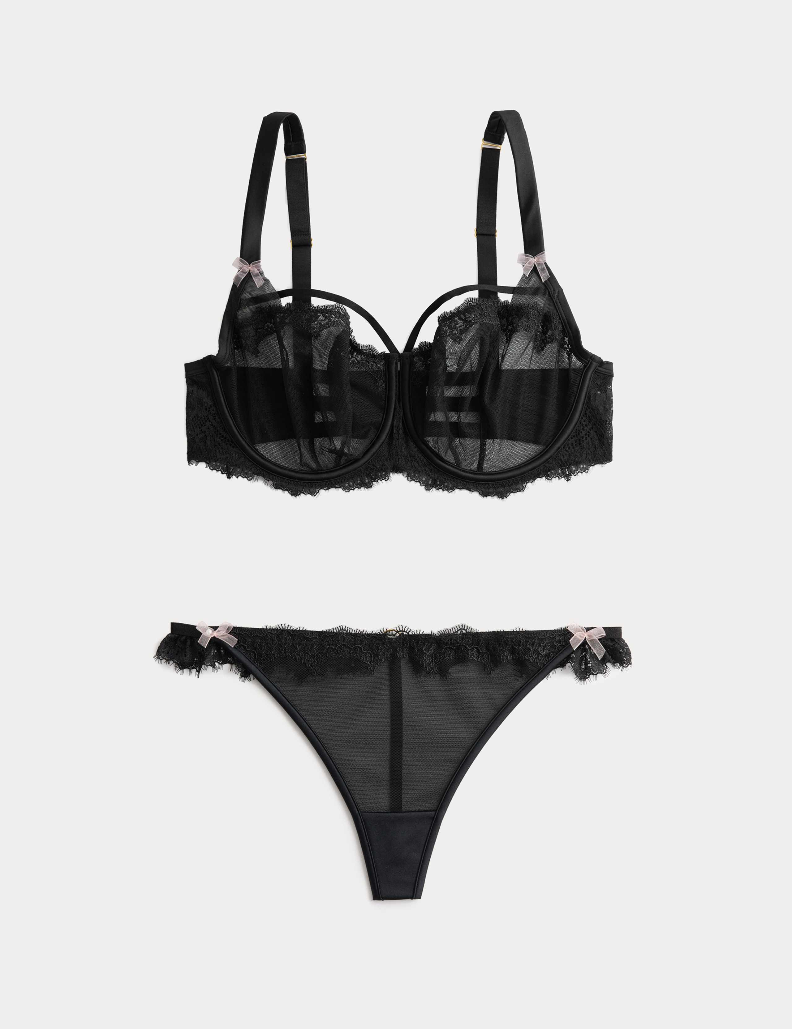 Magda Embroidery Wired Balcony Bra Set F-H 1 of 6