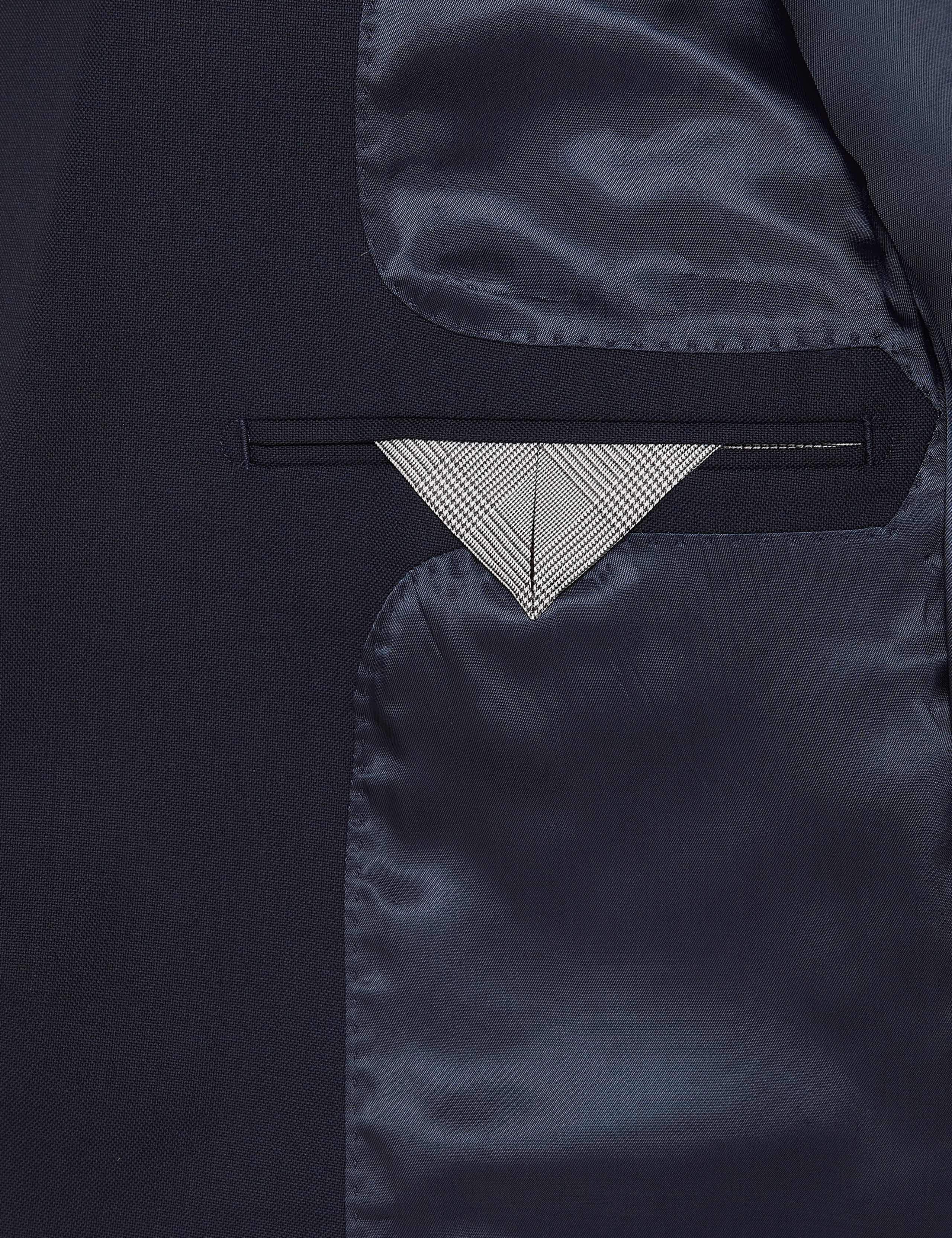 Navy Regular Fit Wool 3 Piece Suit 5 of 8