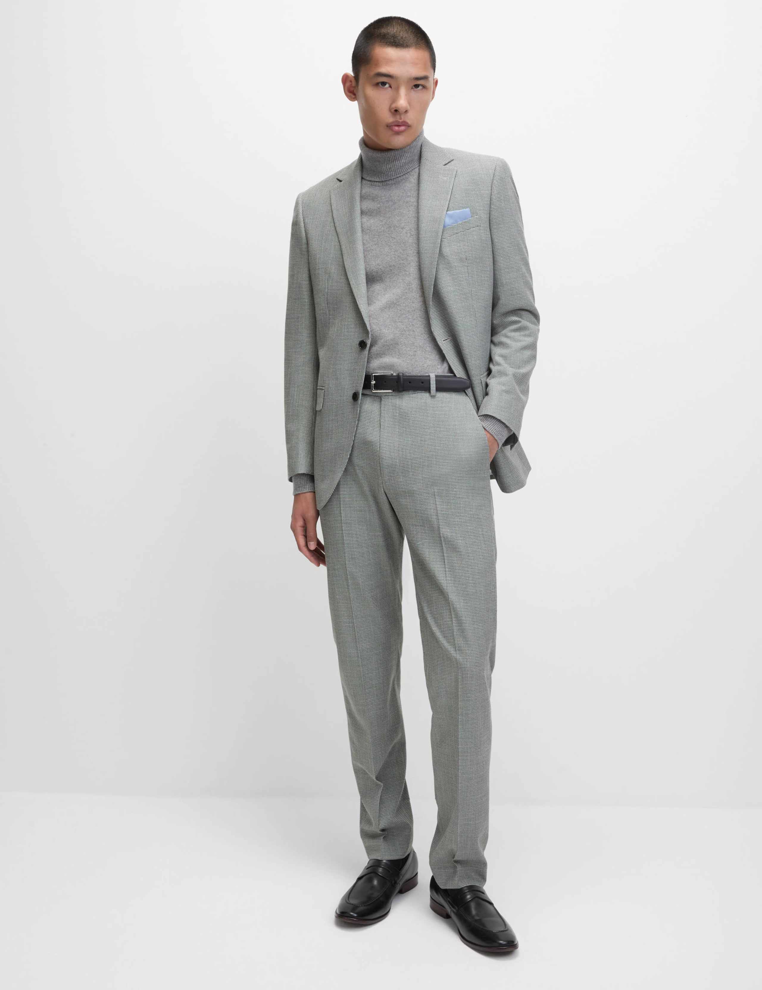 Regular Fit Textured Puppytooth Suit 4 of 6