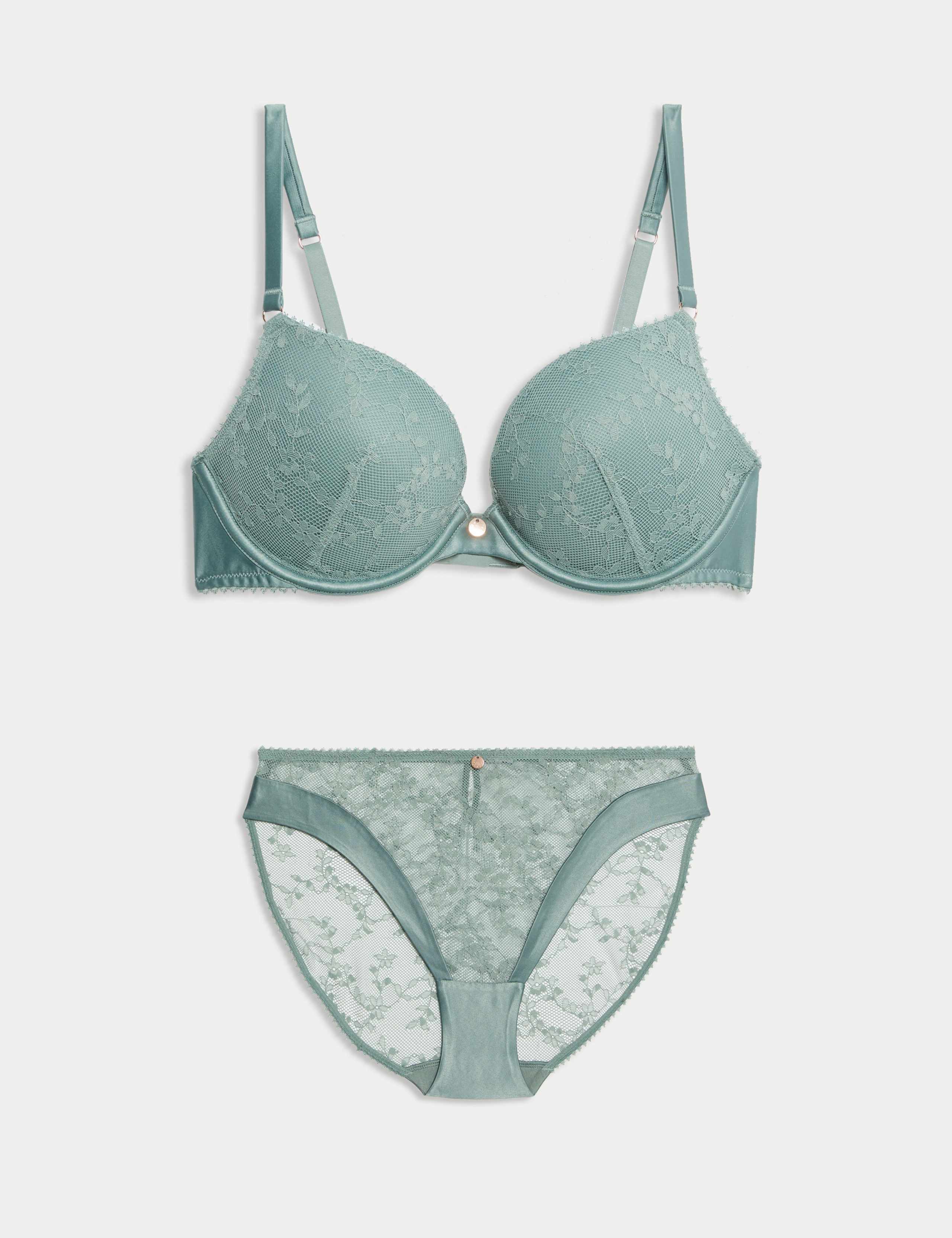 Rosa Lace Wired Push-Up Plunge Bra Set A-E 1 of 6