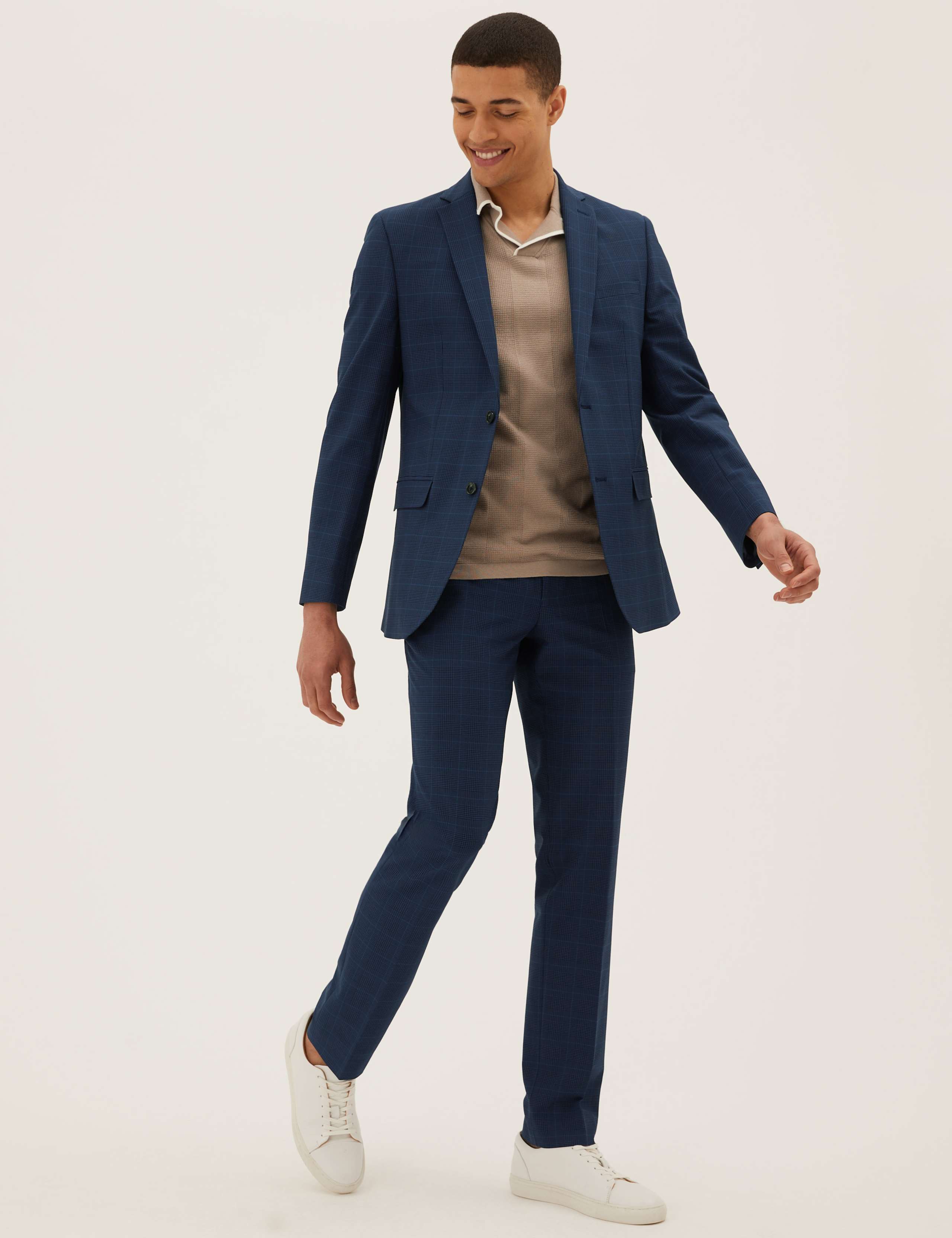 Slim Fit Checked Suit 4 of 7