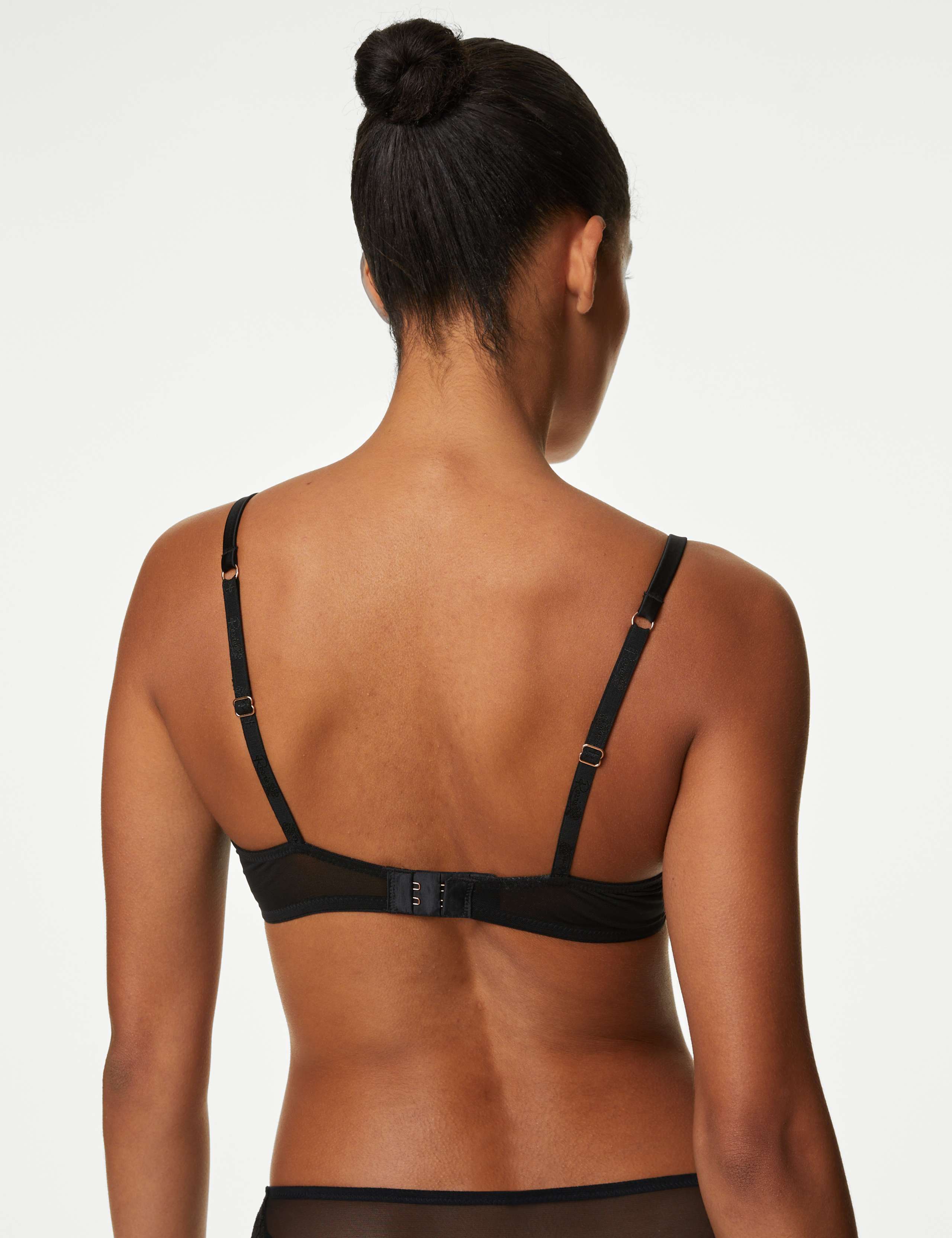 Silk Blend Wired Balcony Bra Set A-E 4 of 6