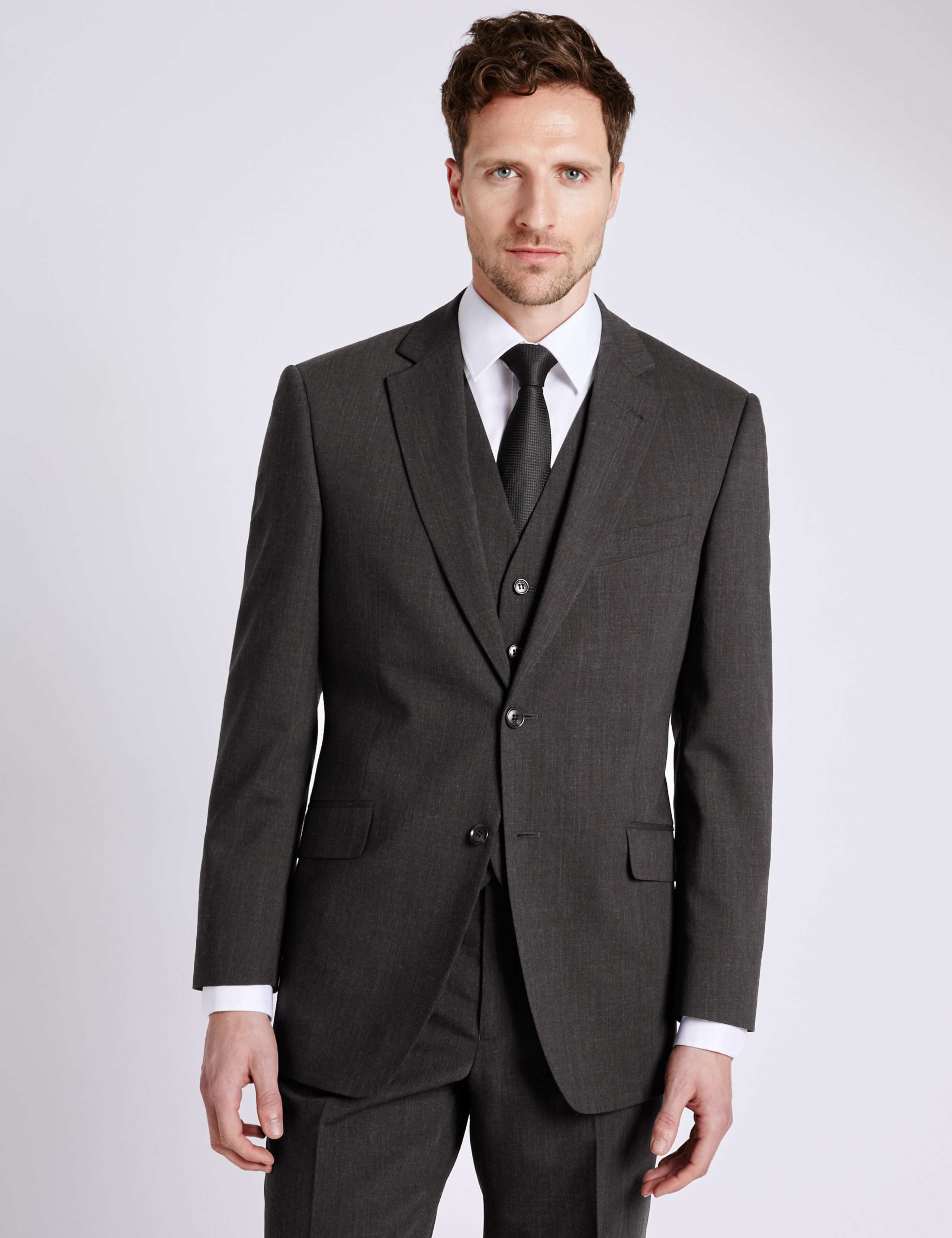 Charcoal Regular Fit Suit 3 of 9