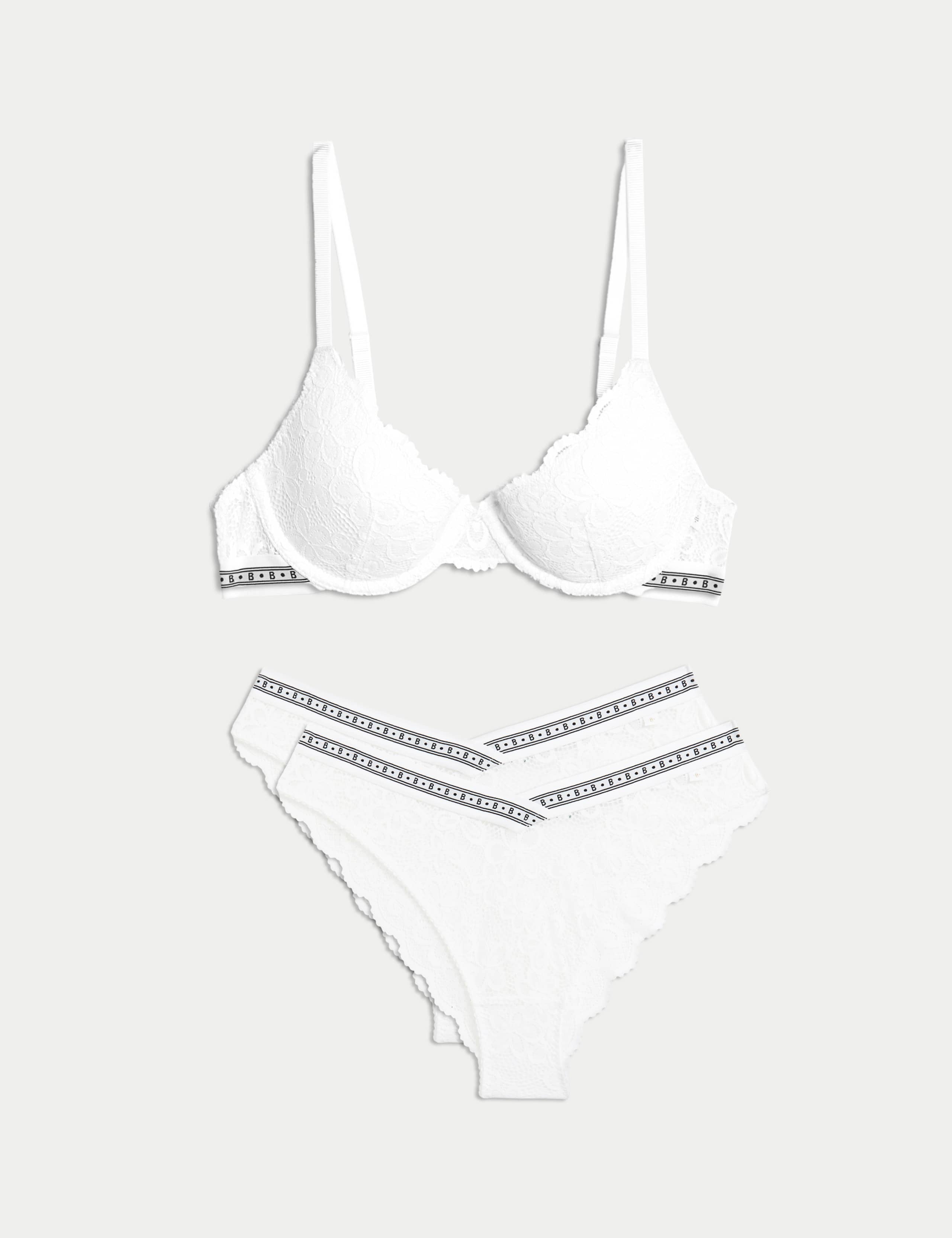 Cleo Lace Wired Demi Cup Bra Set A-E 1 of 6