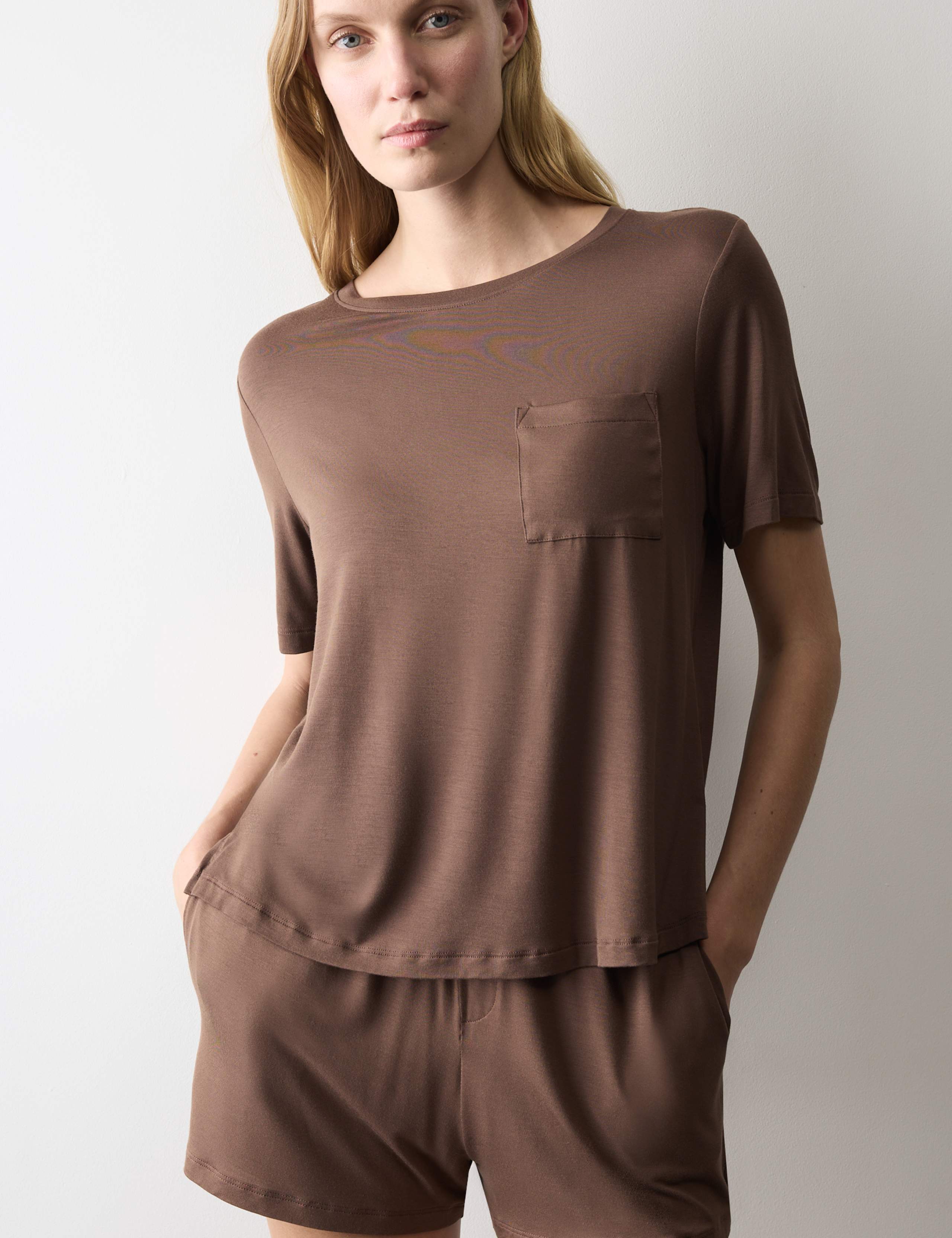 Pocket Detail Pyjama Top Set